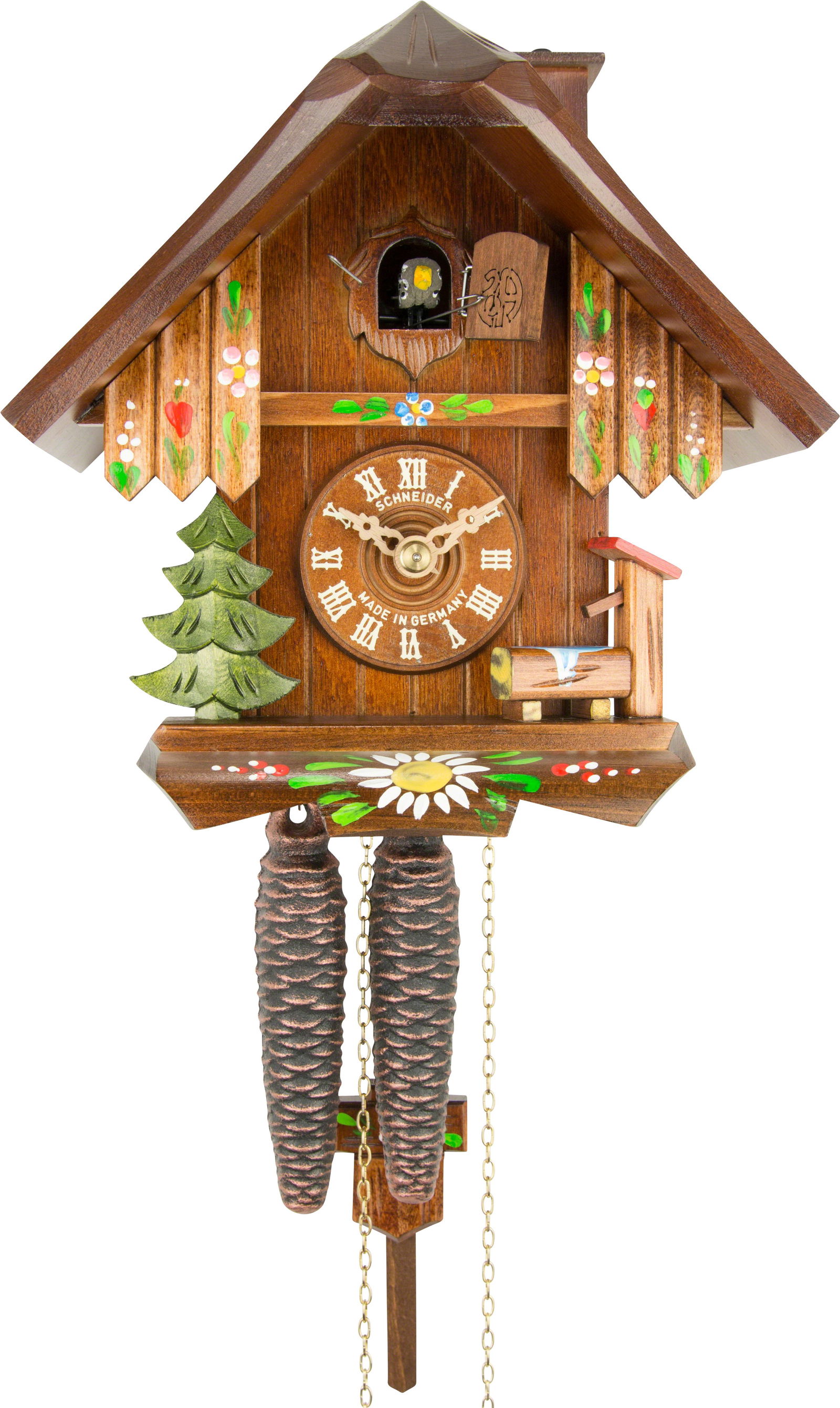 Kuckucksuhr Waldtränke - 1-Tag Chalet 20cm - Anton Schneider