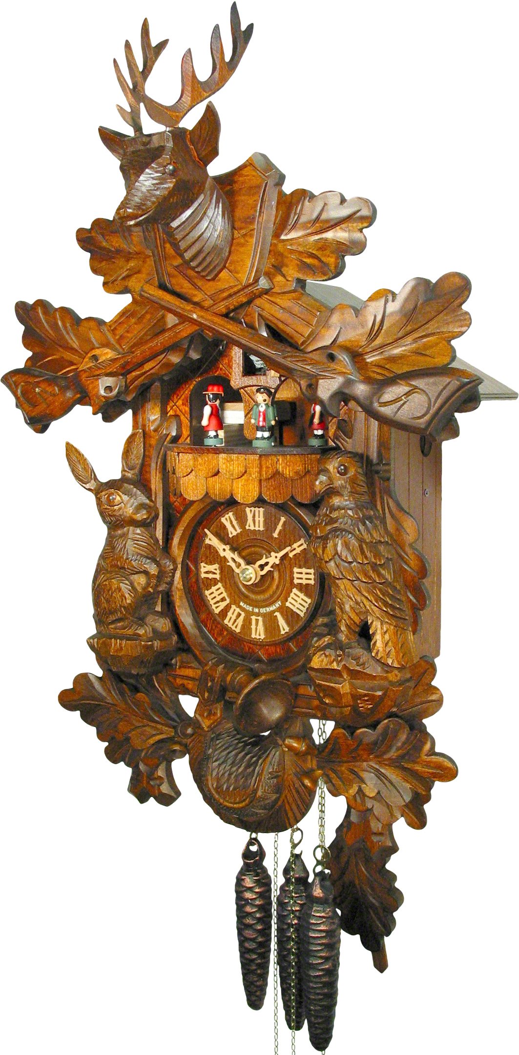 Orologio cucu tradizionale meccanismo giornaliero 53cm di August Schwer