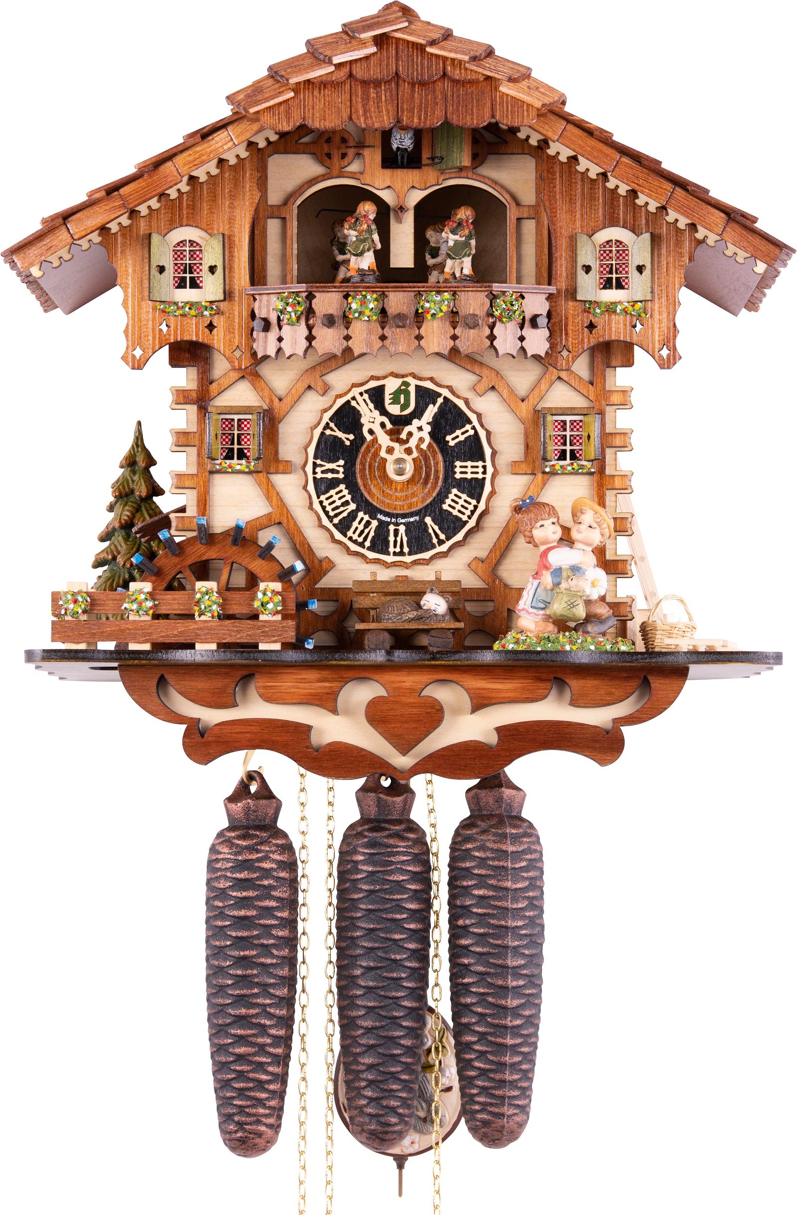 Cuckoo Clock Chalet Style 8 Day Movement 34cm by Hönes