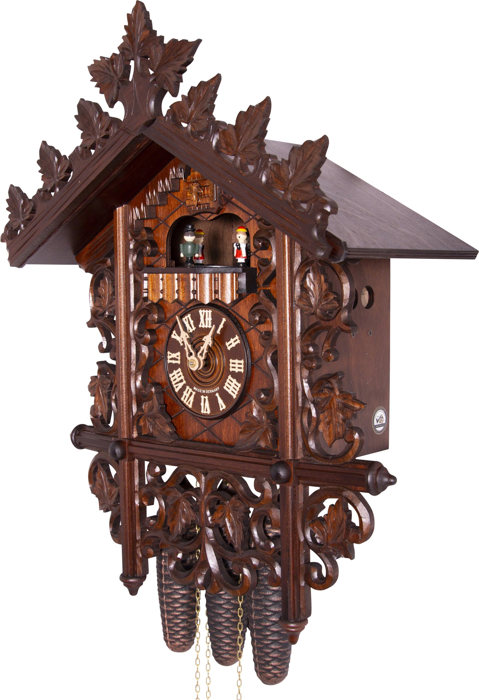 Reloj de cuco estilo antiguo movimiento mecánico de 8 días 49cm de Hekas