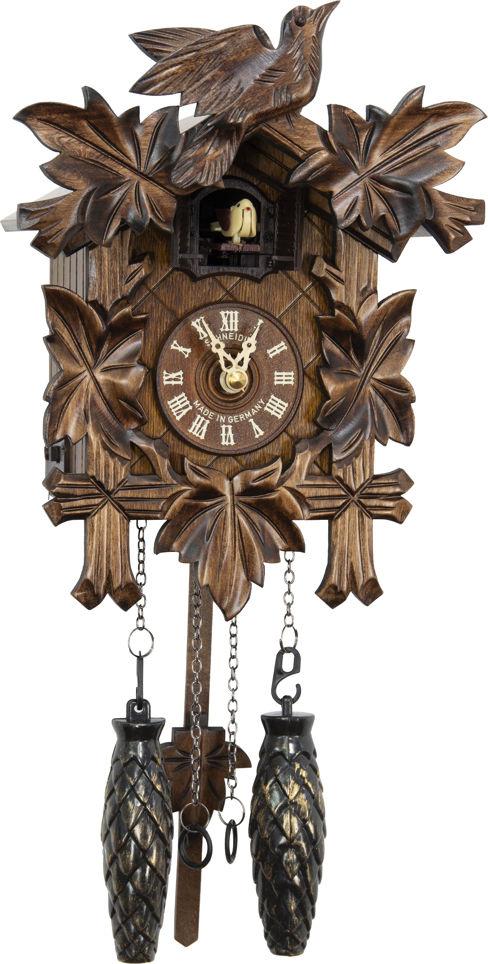 Horloge coucou traditionnelle mouvement à quartz 23cm de Anton Schneider