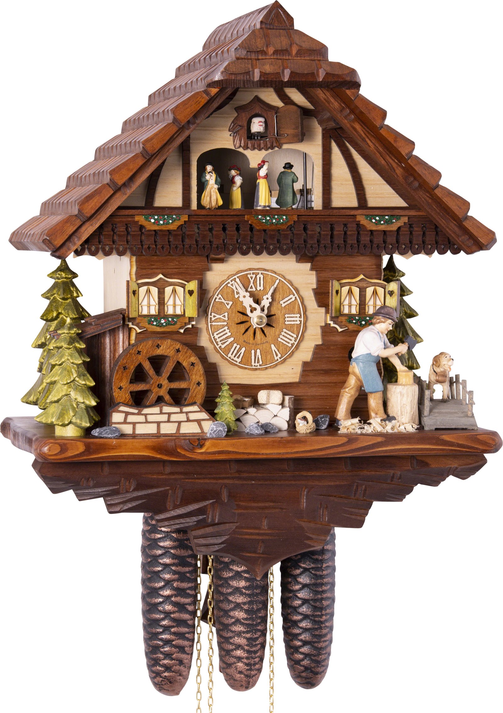 Cuckoo Clock Chalet Style 8 Day Movement 43cm by Hekas