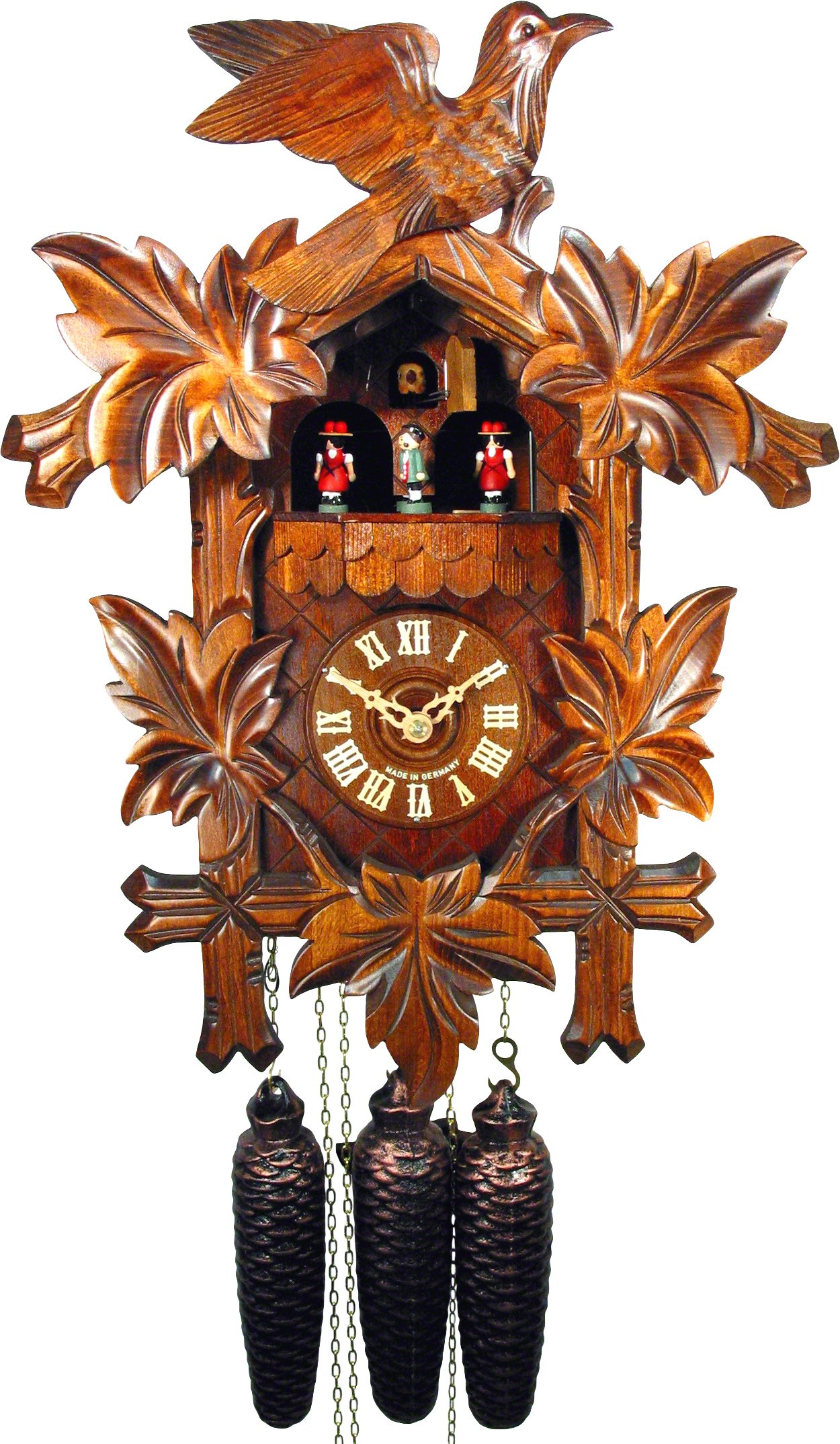 Cuckoo Clock Carved Style 8 Day Movement 41cm by August Schwer