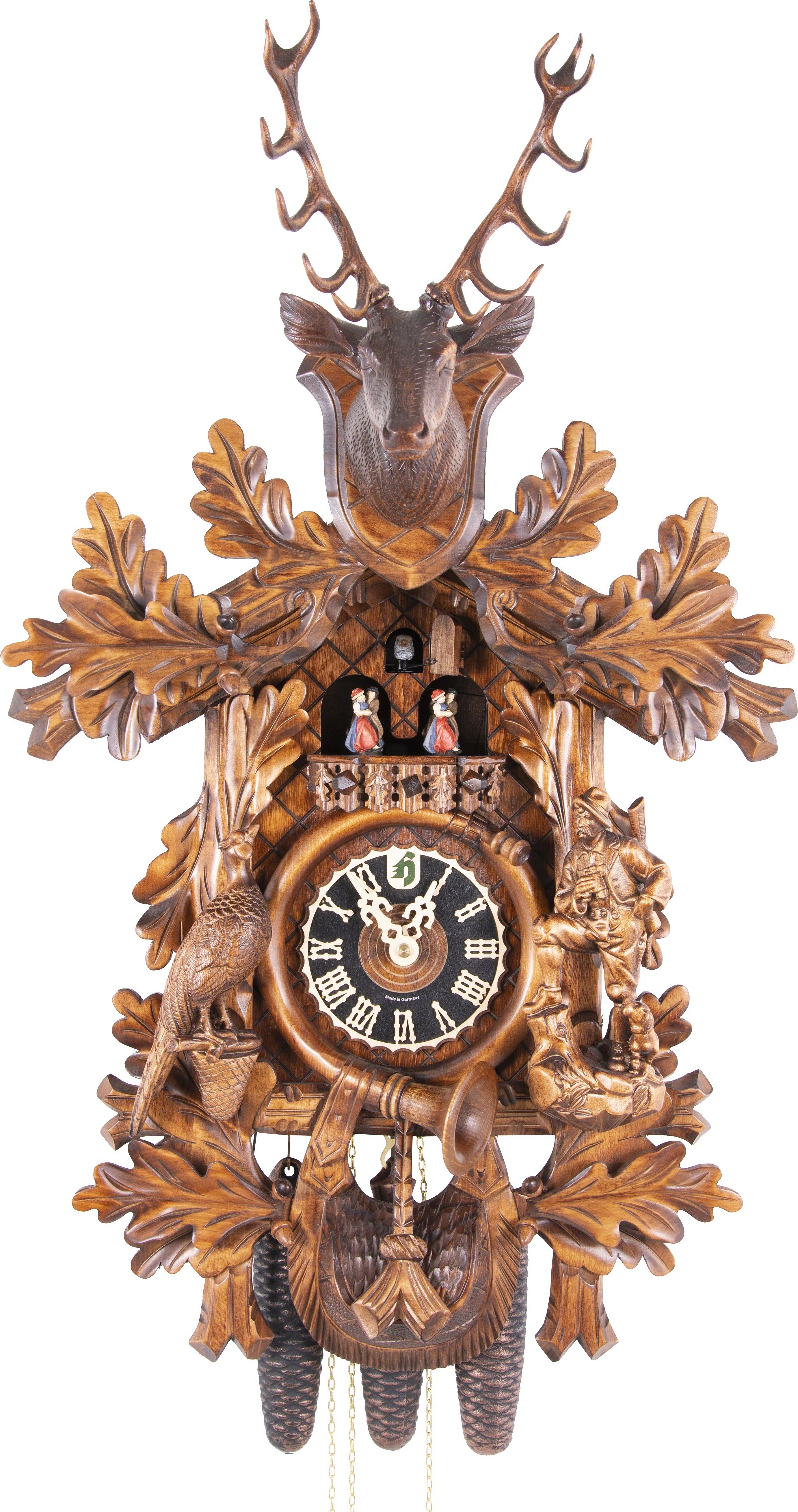 Cuckoo Clock Carved Style 8 Day Movement 72cm by Hönes