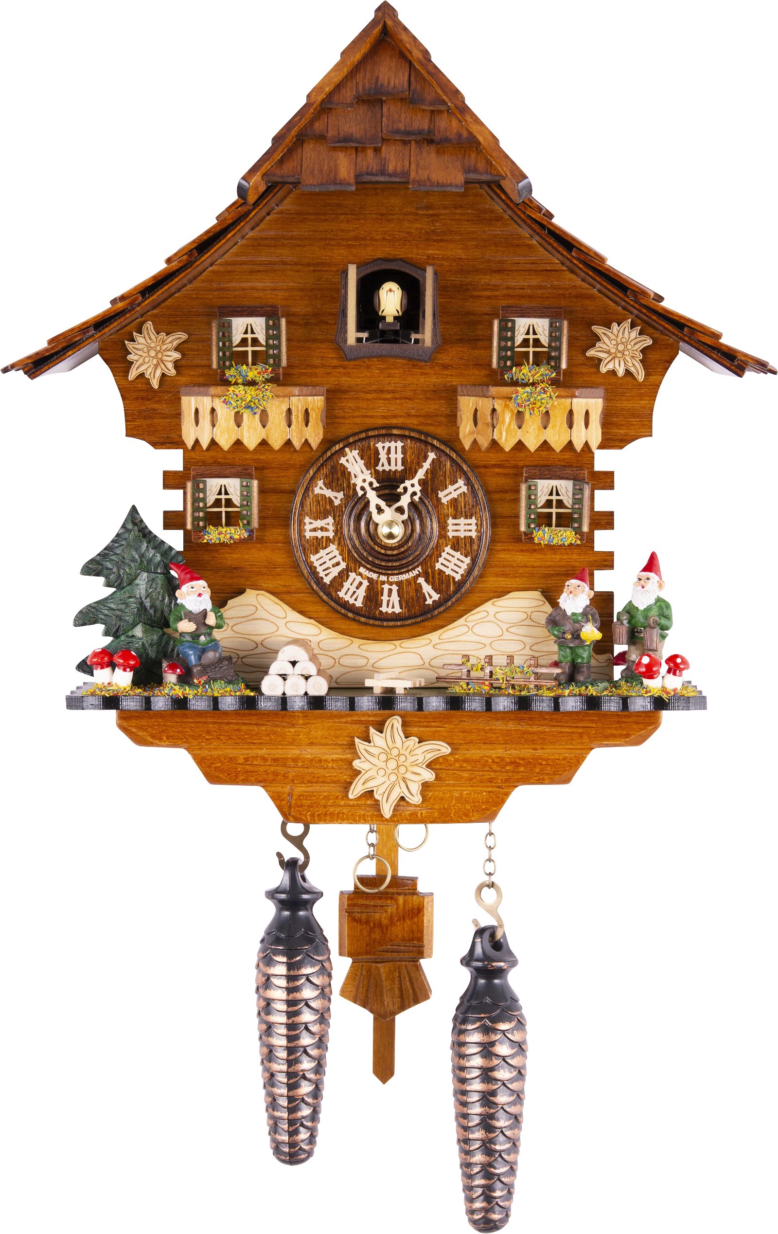 Reloj de cuco estilo “Chalet” de cuarzo 30cm de Trenkle Uhren