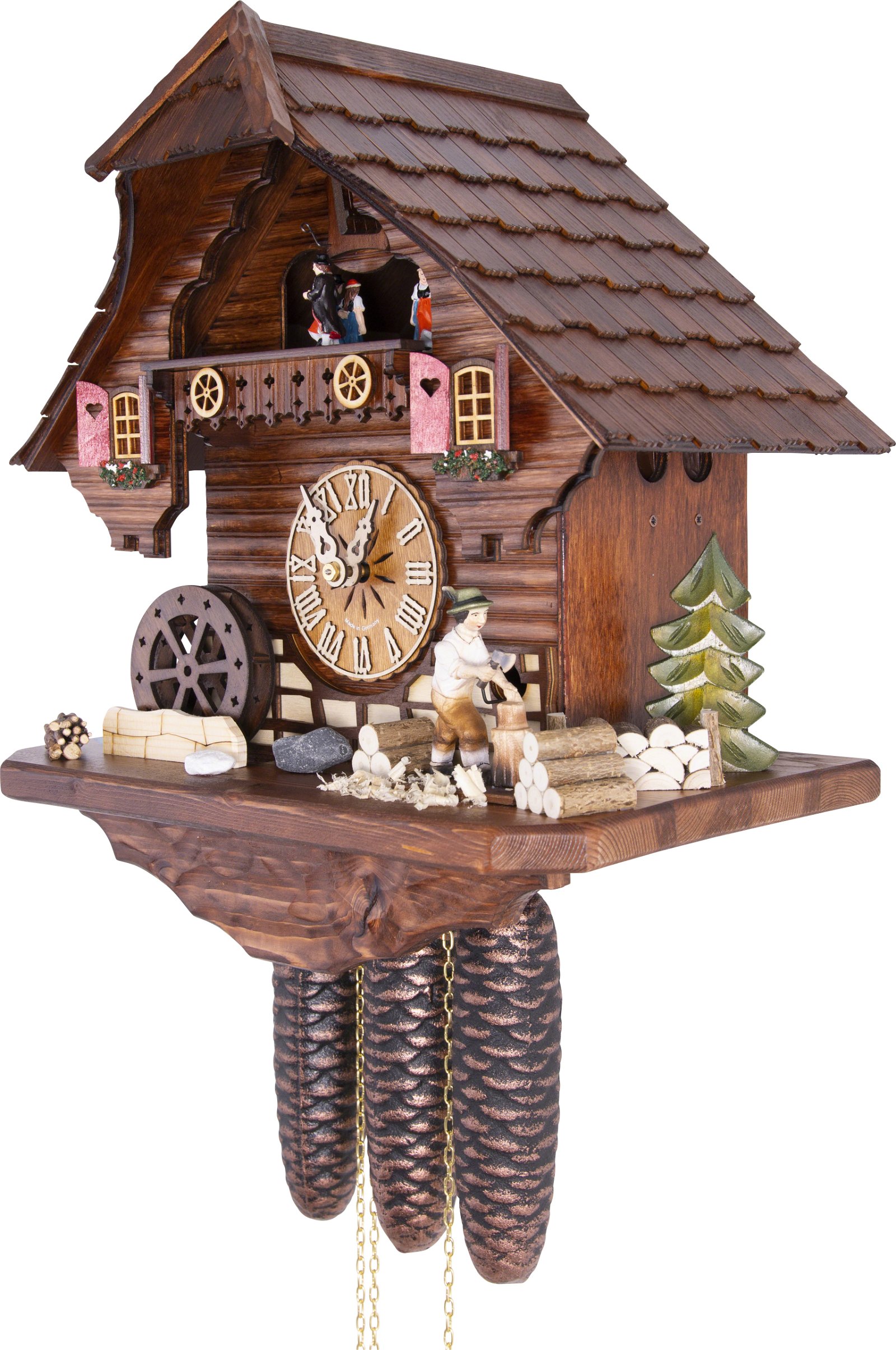 Cuckoo Clock Chalet Style 8 Day Movement 36cm by Hekas