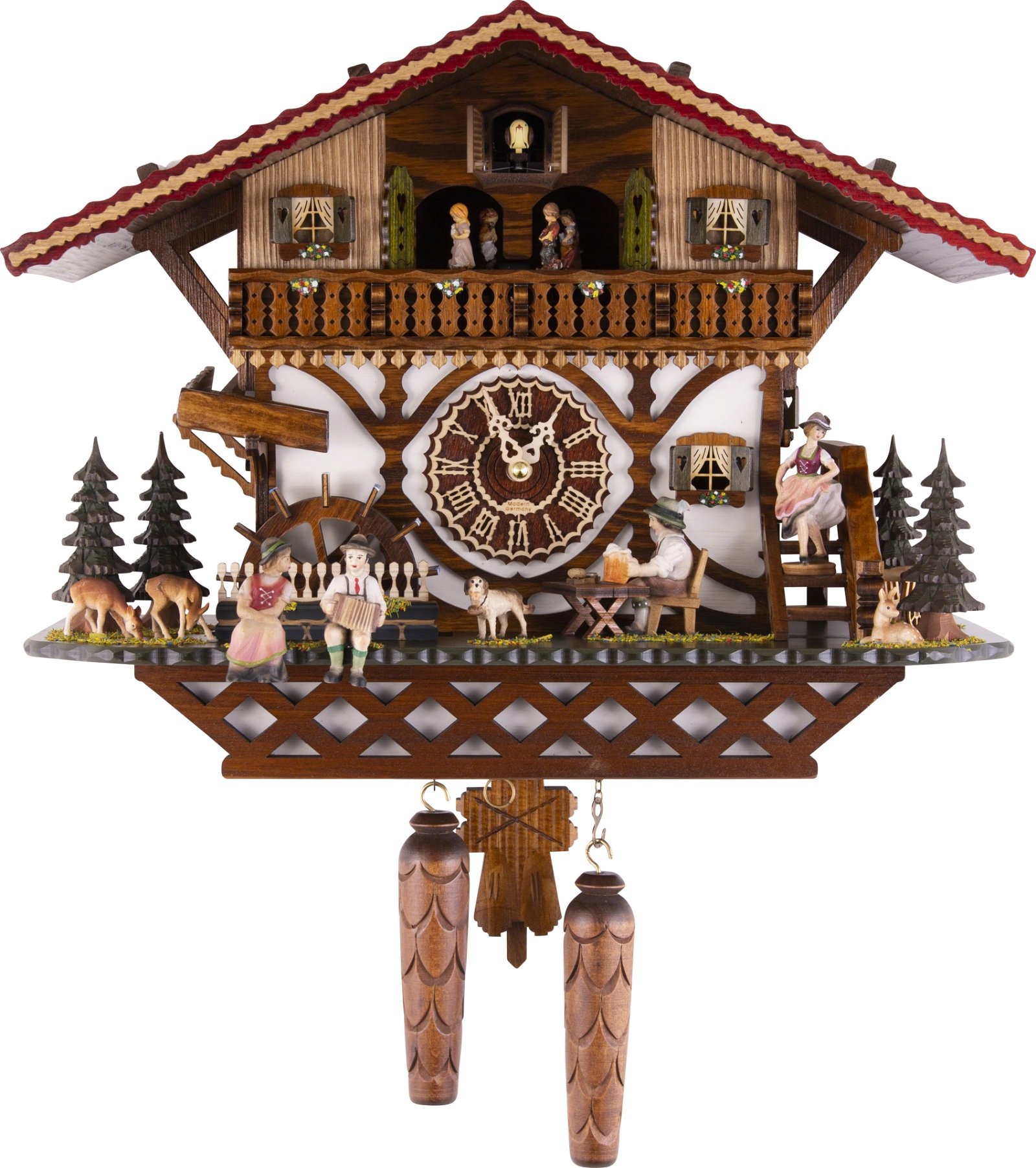 Kuckucksuhr Chalet-Stil Quarz-Uhrwerk 34cm von Trenkle Uhren