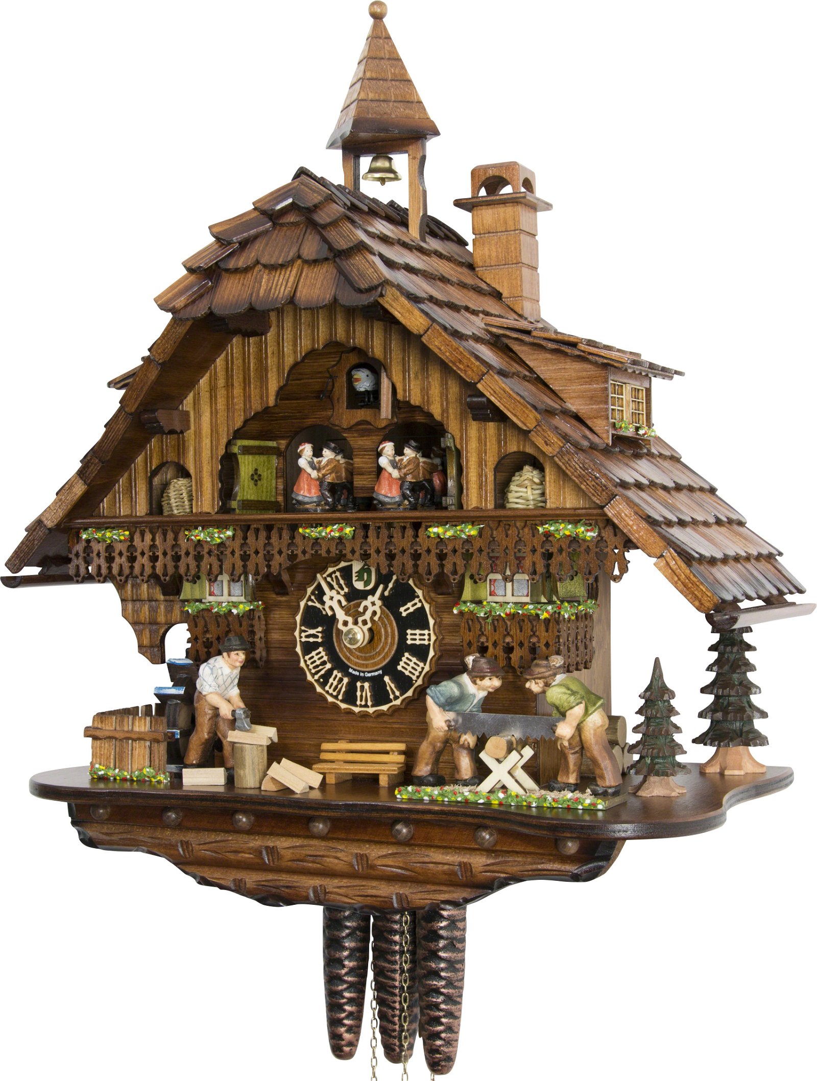 Cuckoo Clock Chalet Style 1 Day Movement 46cm by Hönes