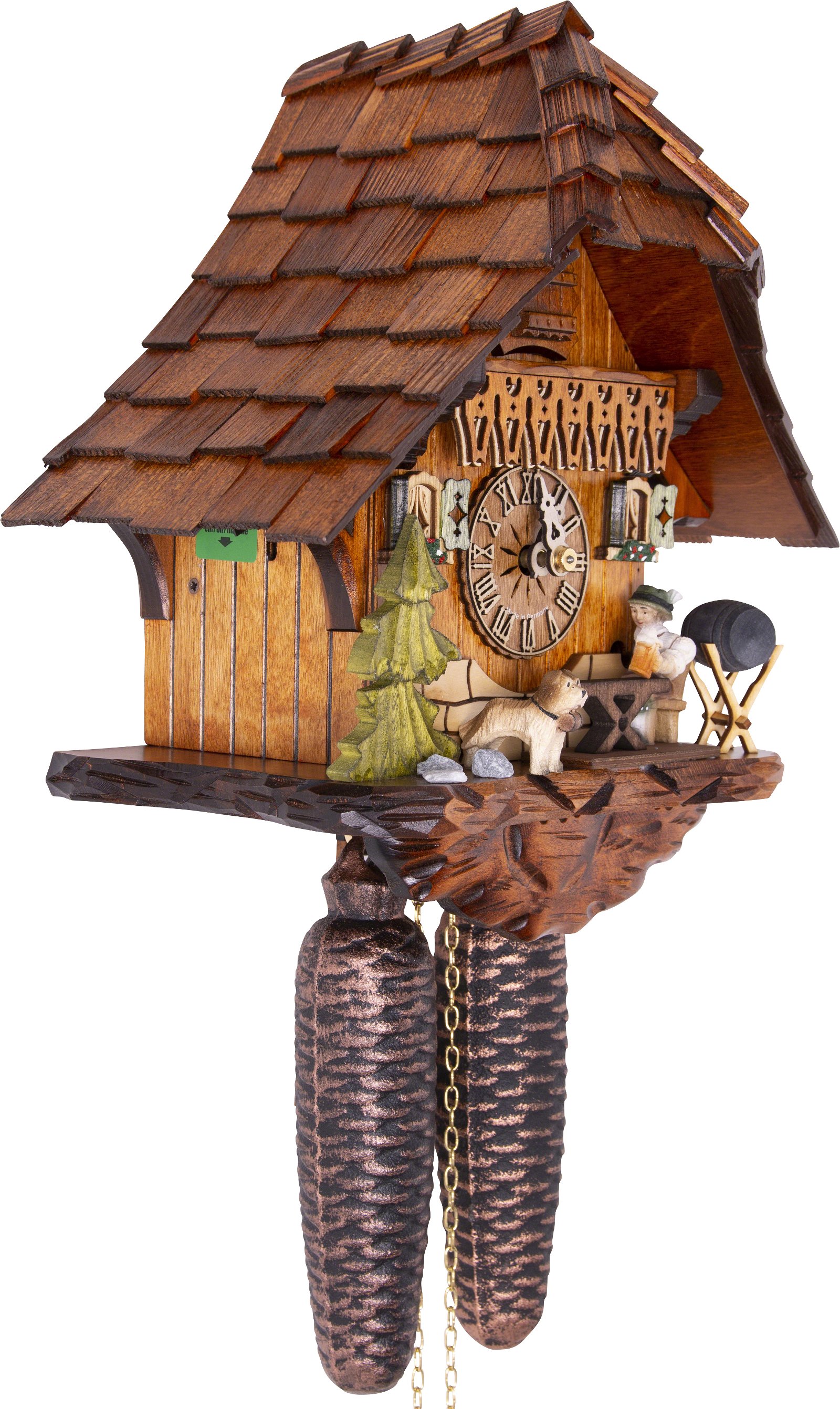 Cuckoo Clock Chalet Style 8 Day Movement 36cm by Hekas