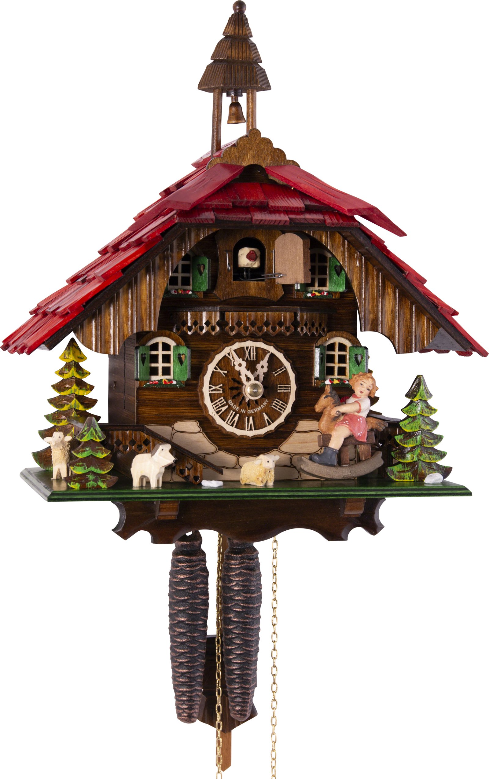 Cuckoo Clock Chalet Style 1 Day Movement 31cm by Engstler