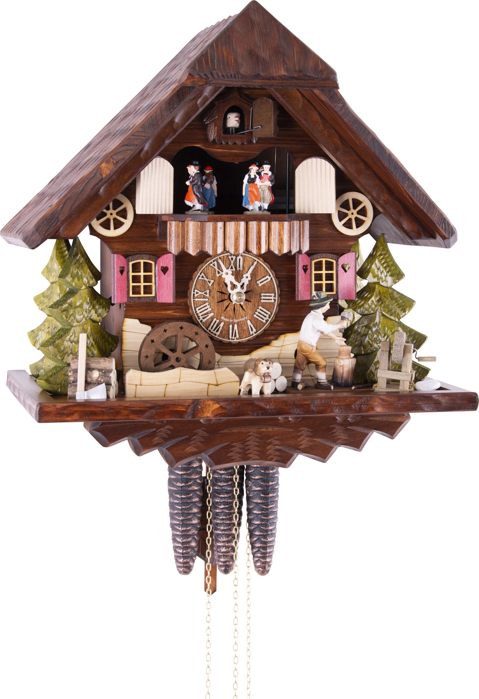 Cuckoo Clock Chalet Style 1 Day Movement 34cm by Hekas