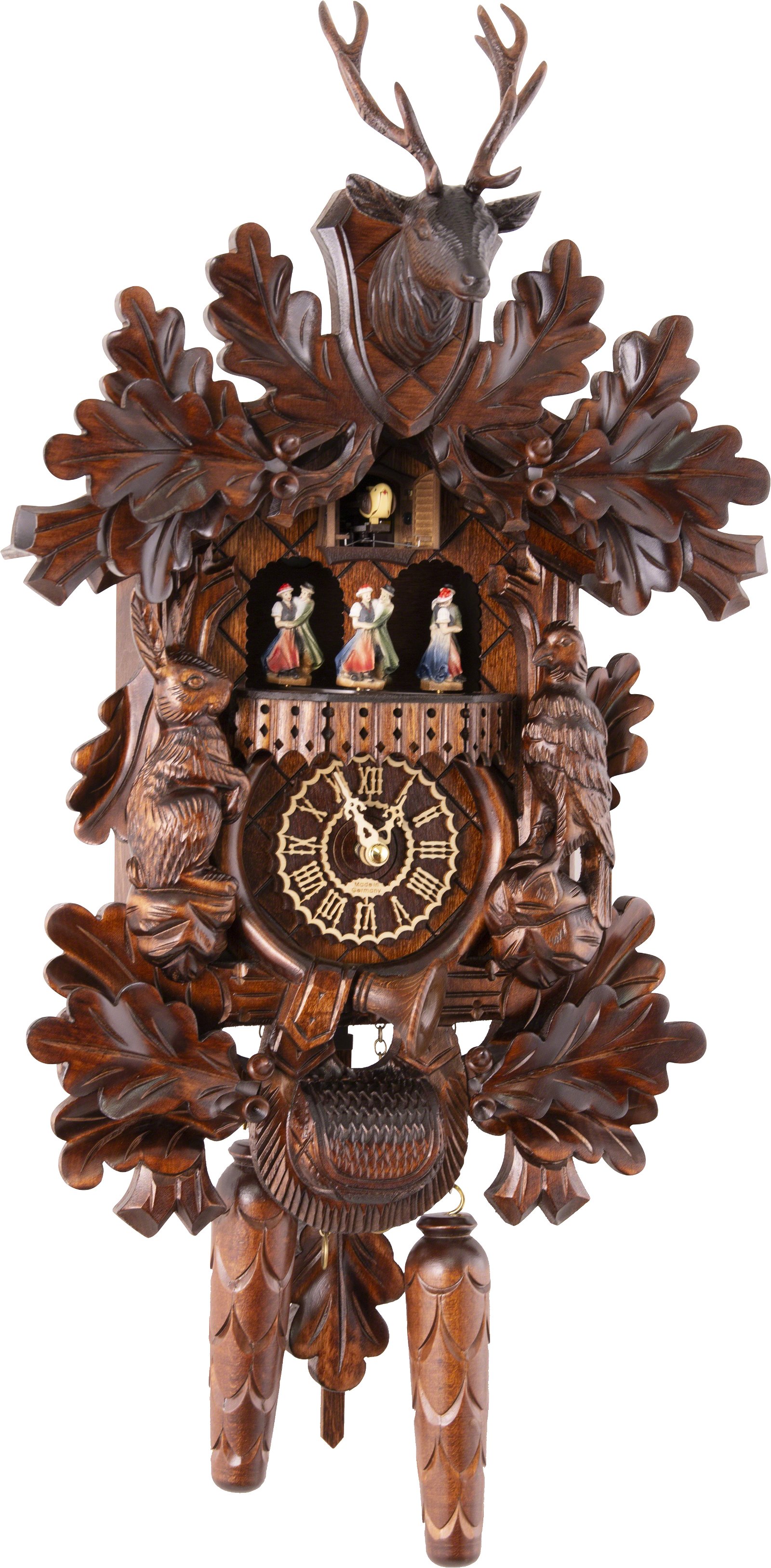 Horloge coucou traditionnelle mouvement à quartz 42cm de Trenkle Uhren