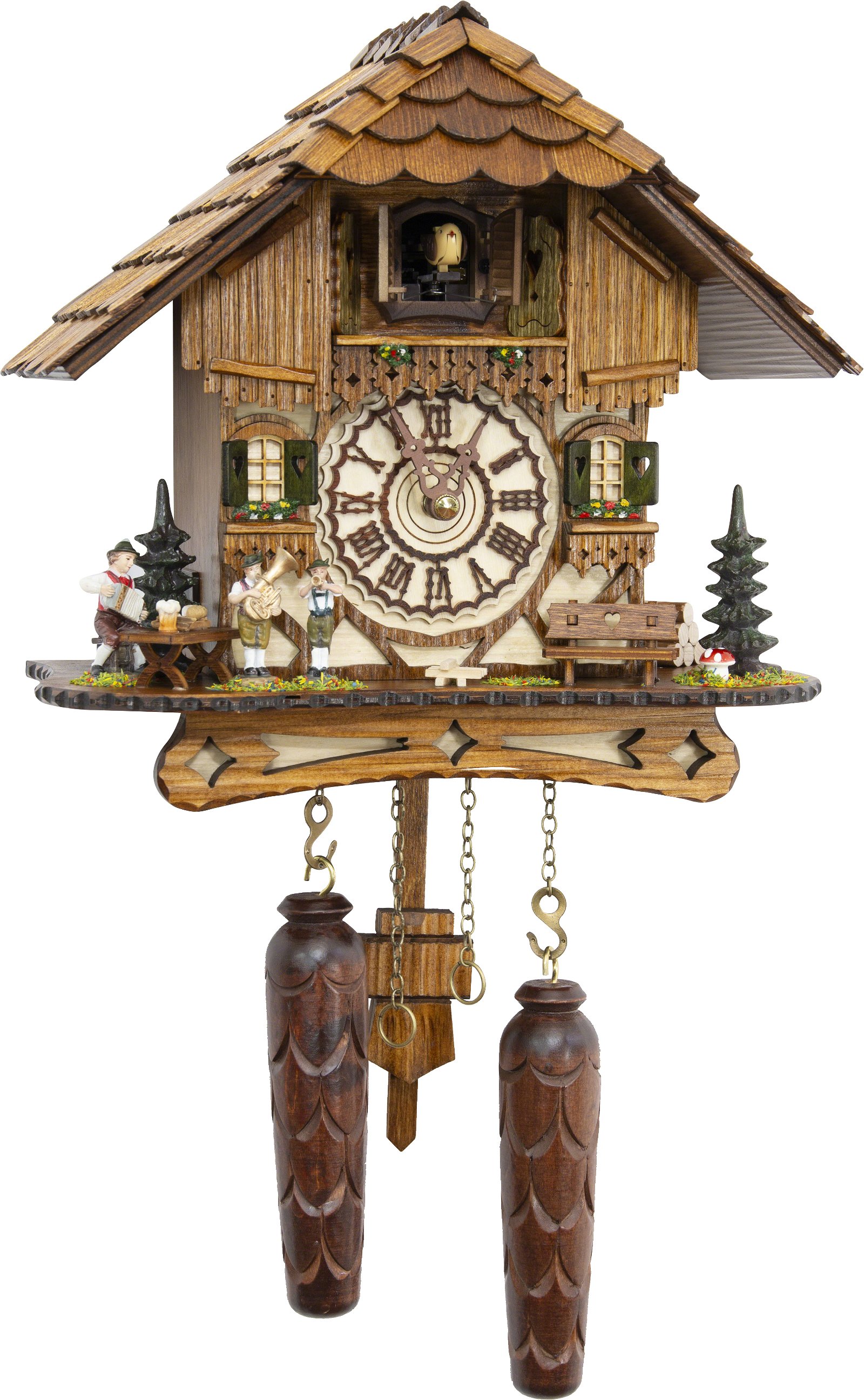 Reloj de cuco estilo “Chalet” de cuarzo 24cm de Trenkle Uhren