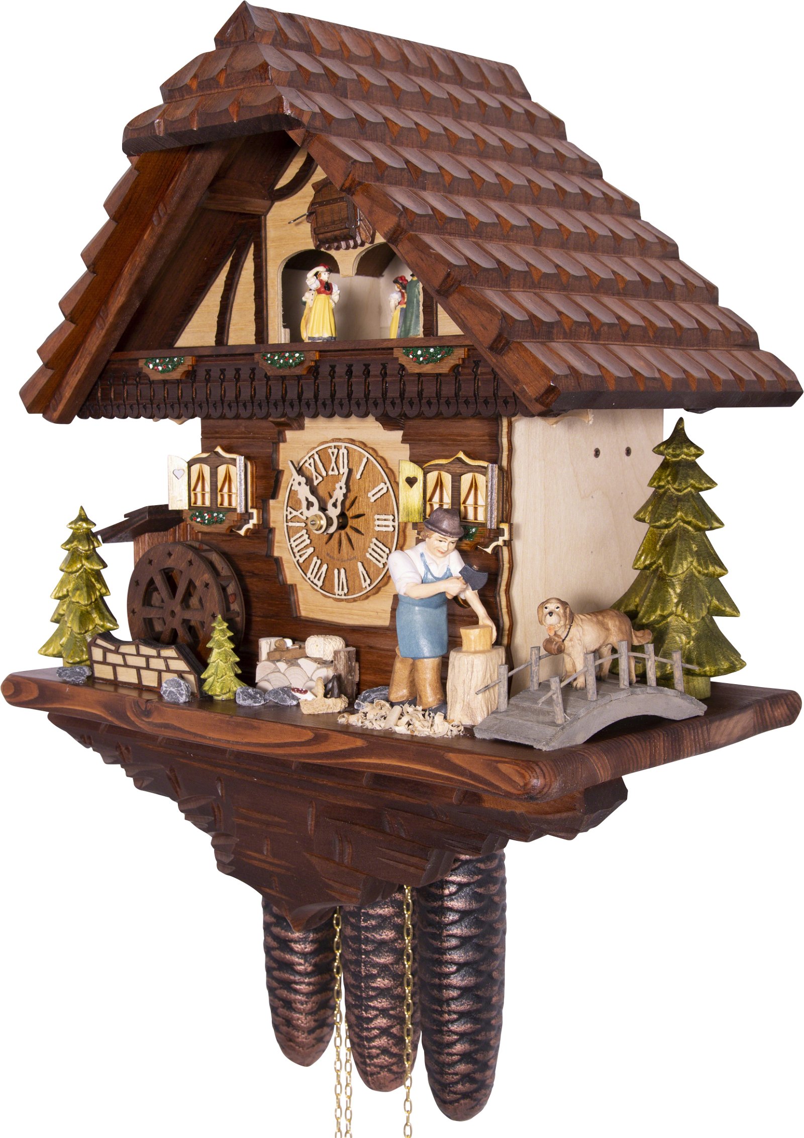 Cuckoo Clock Chalet Style 8 Day Movement 43cm by Hekas