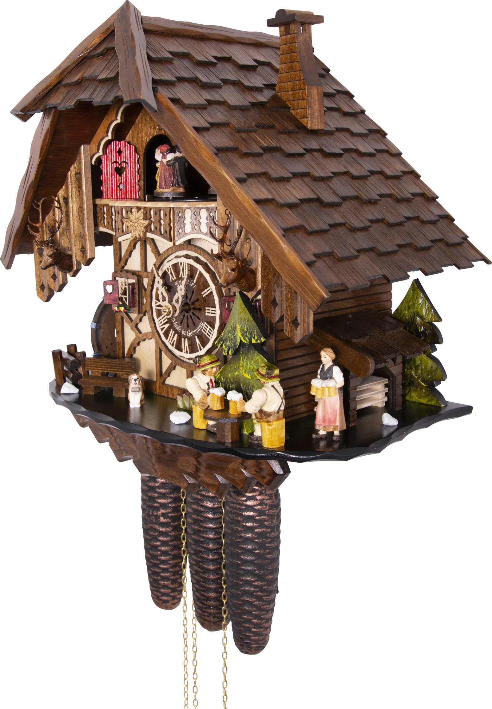 Cuckoo Clock Chalet Style 8 Day Movement 35cm by Engstler