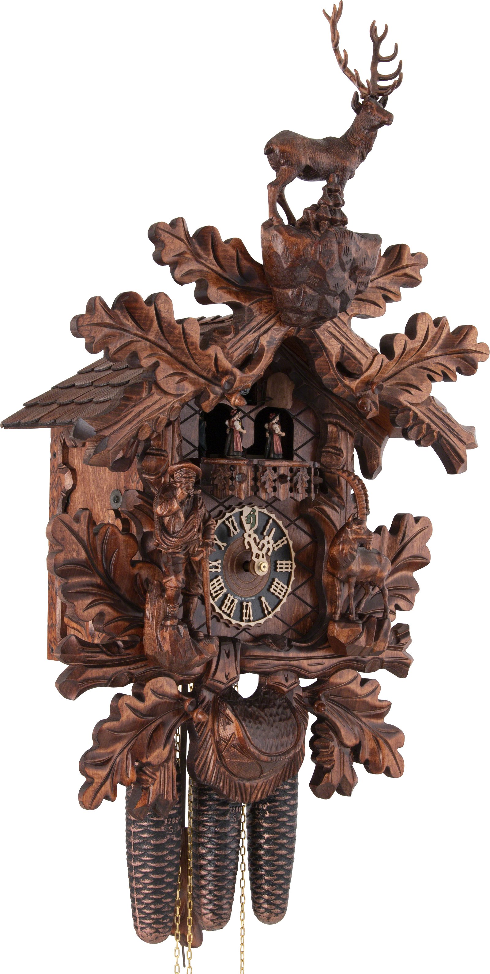 Cuckoo Clock Carved Style 8 Day Movement 75cm by Hönes