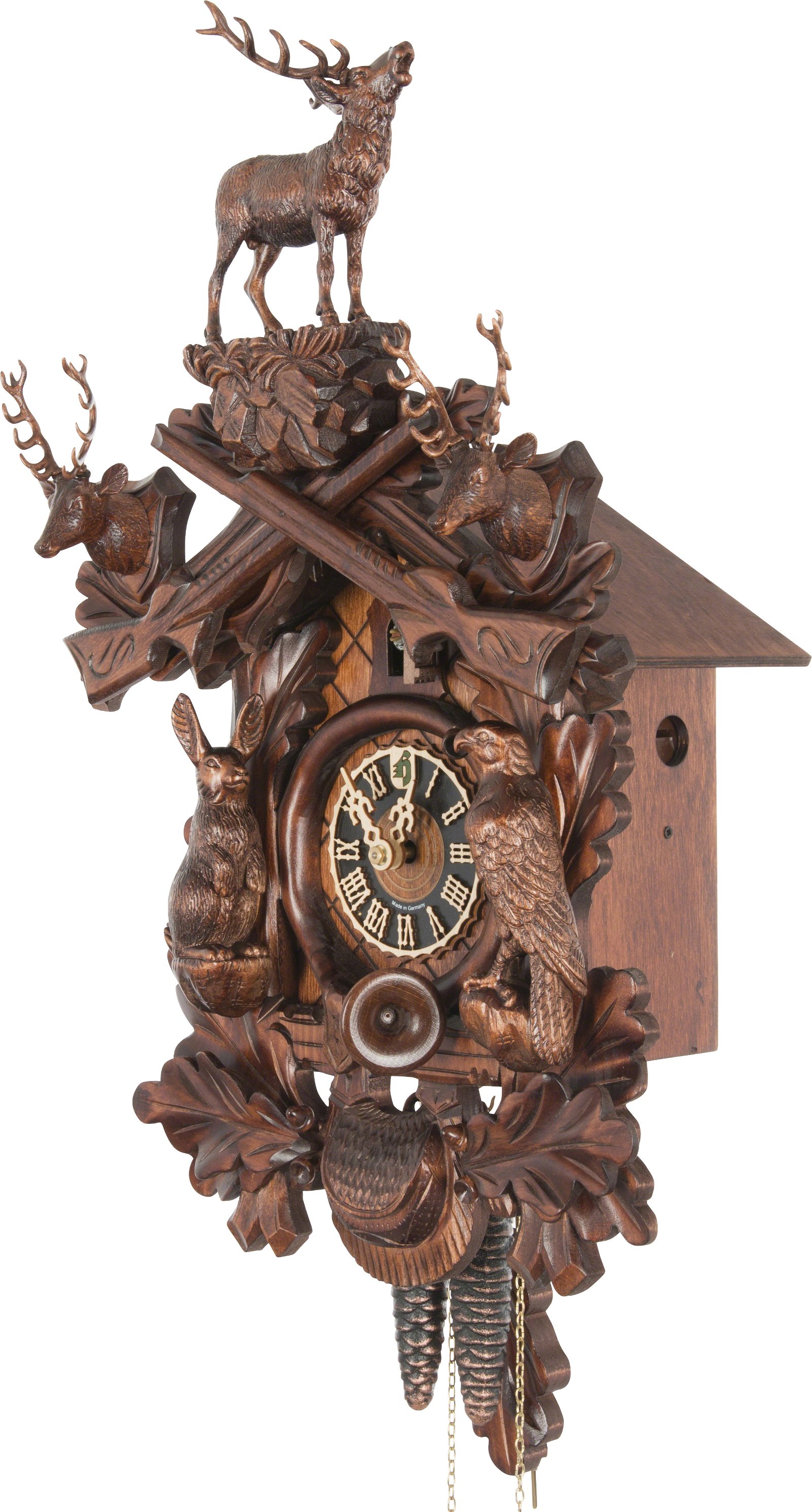 Cuckoo Clock Carved Style 1 Day Movement 40cm by Hönes