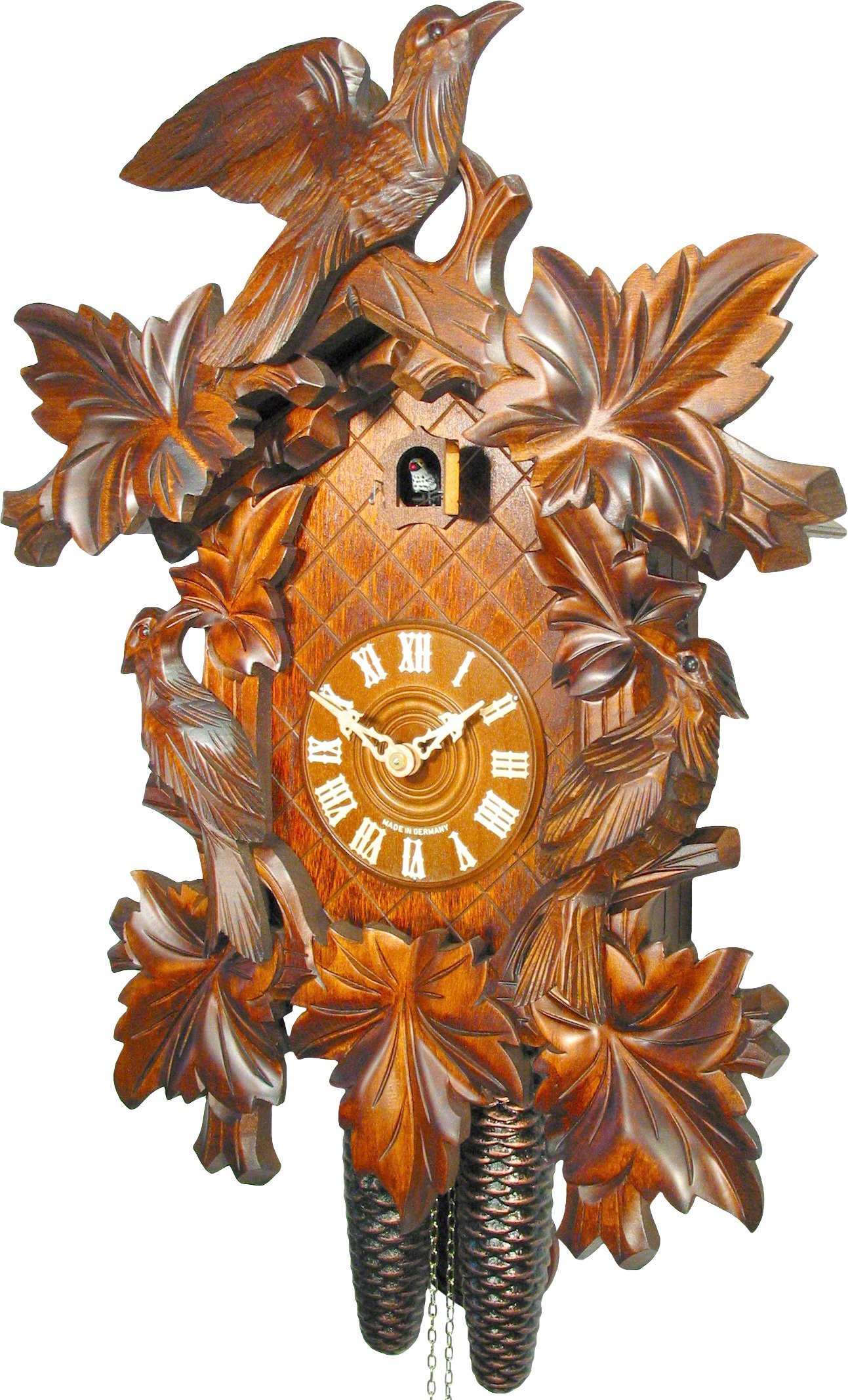 Reloj de cuco estilo “Madera tallada” movimiento mecánico de 8 días 50cm de August Schwer