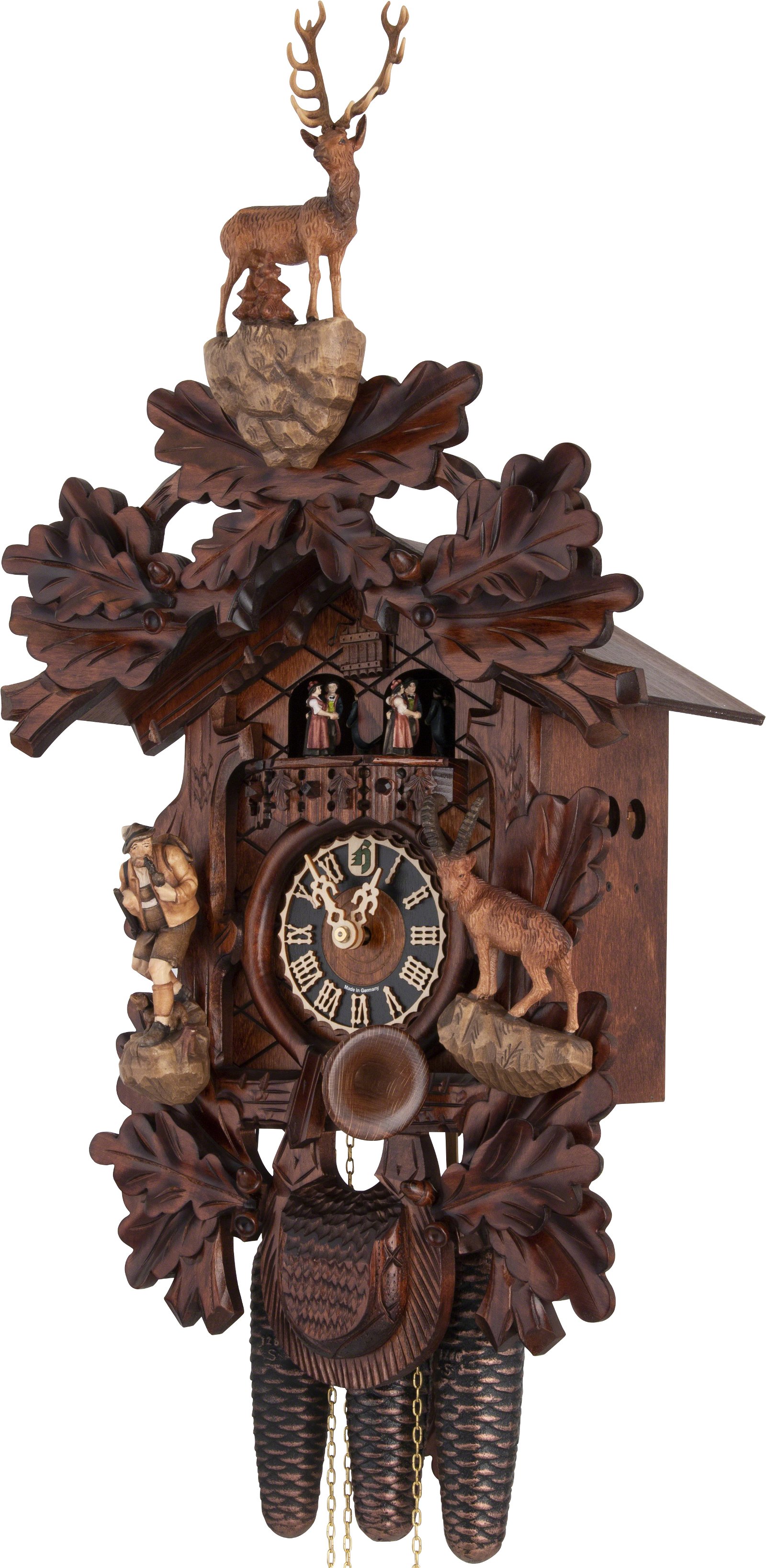 Cuckoo Clock Carved Style 8 Day Movement 62cm by Hönes