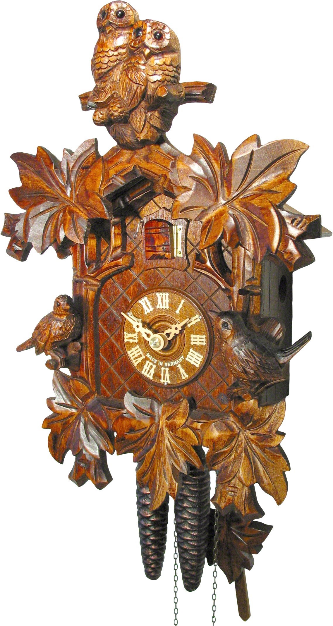 Reloj de cuco estilo “Madera tallada” movimiento mecánico de 1 día 32cm de August Schwer