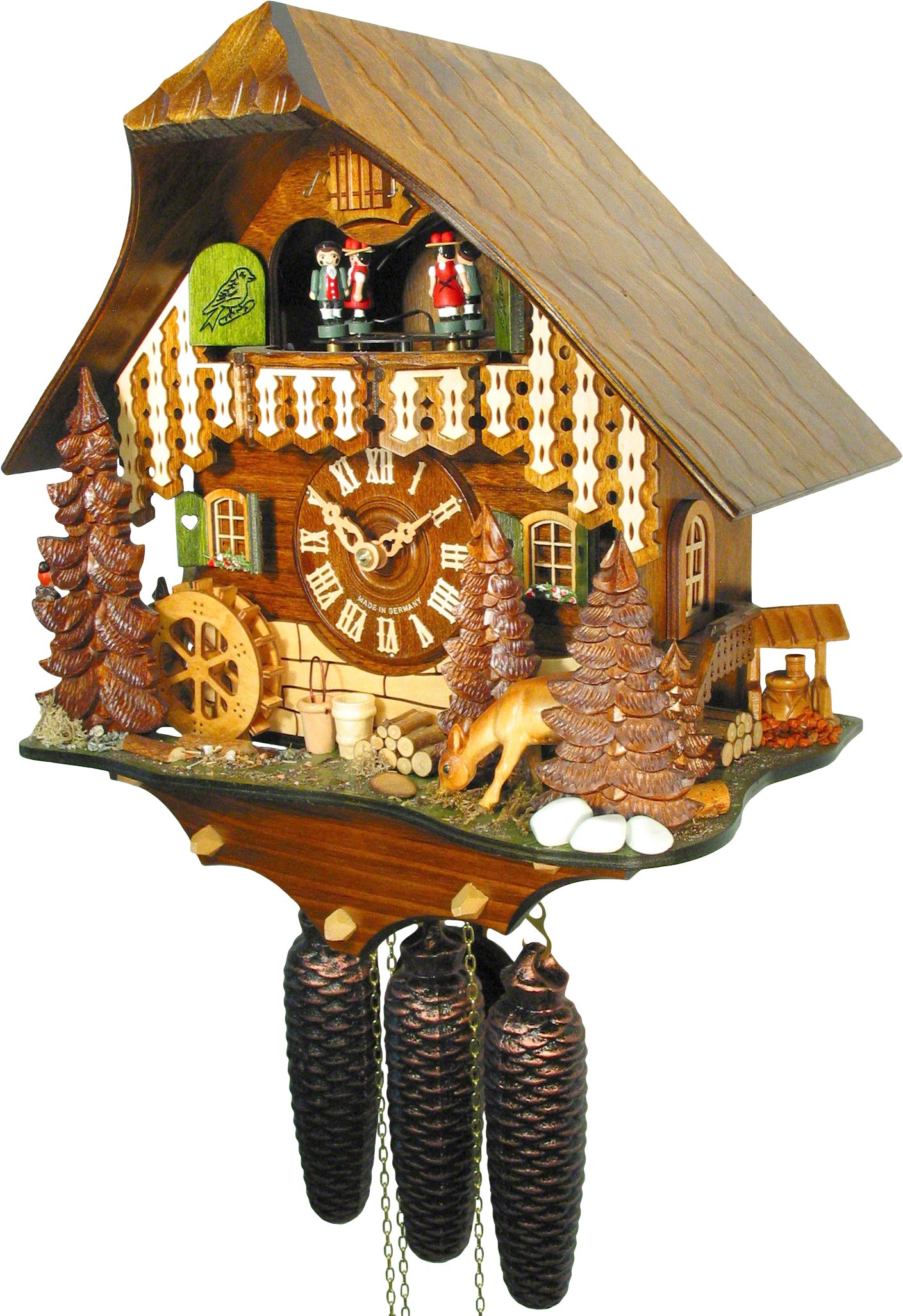 Cuckoo Clock Chalet Style 8 Day Movement 35cm by August Schwer