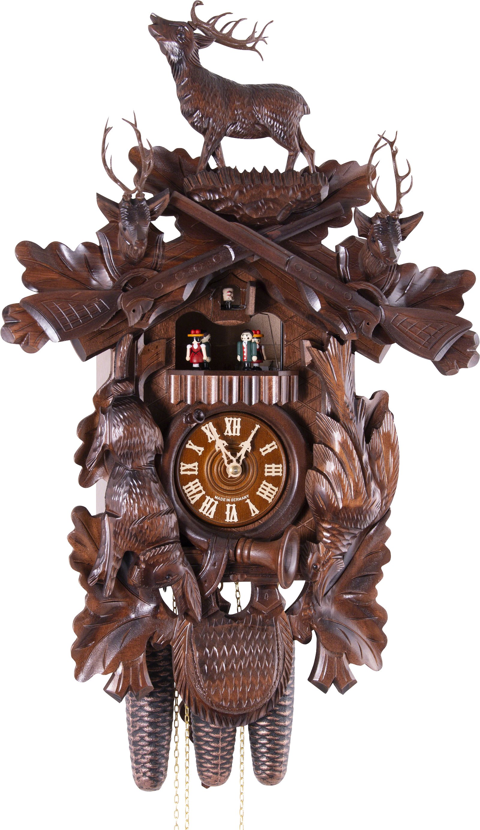 Cuckoo Clock Carved Style 8 Day Movement 60cm by Hekas