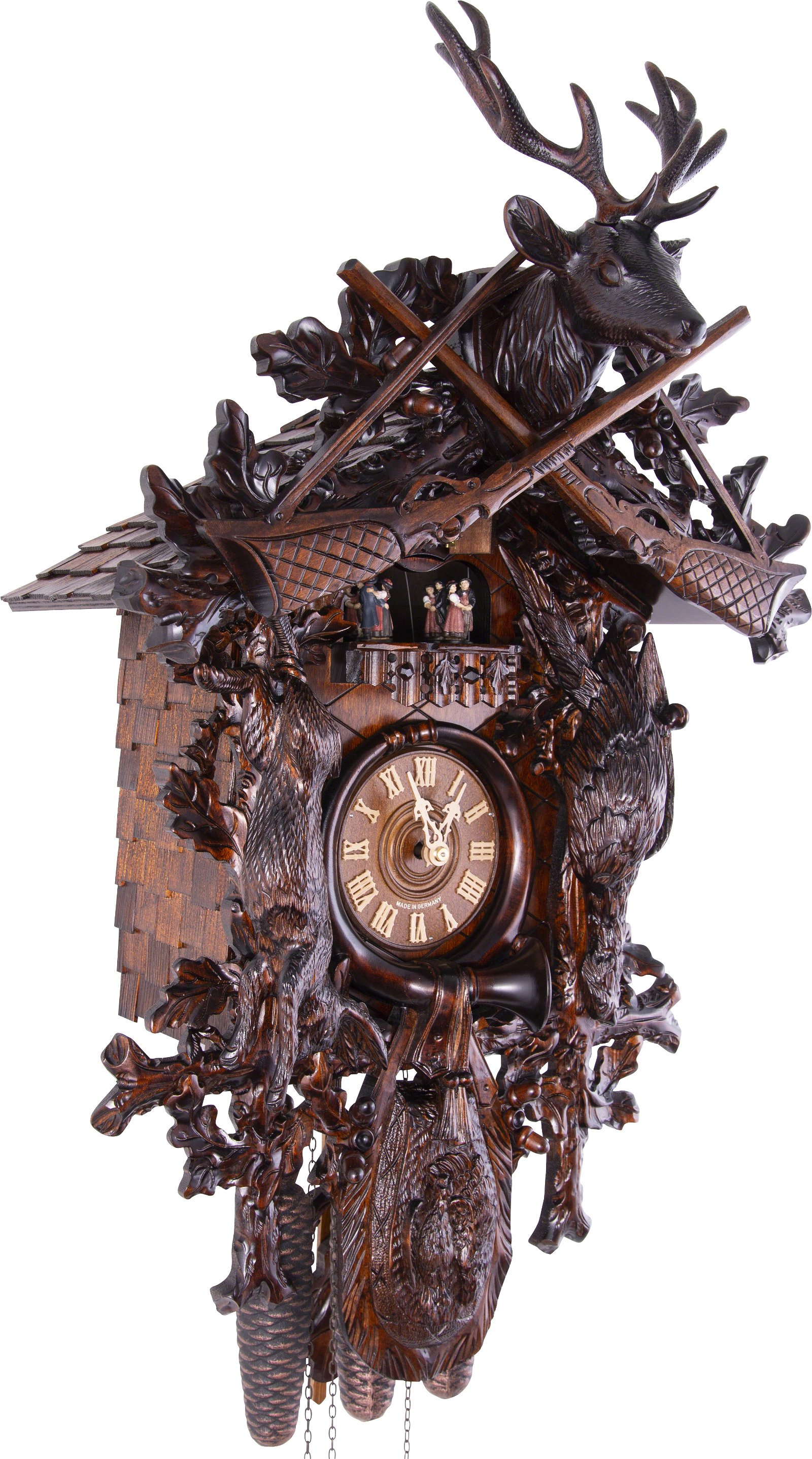 Cuckoo Clock Carved Style 8 Day Movement 67cm by August Schwer