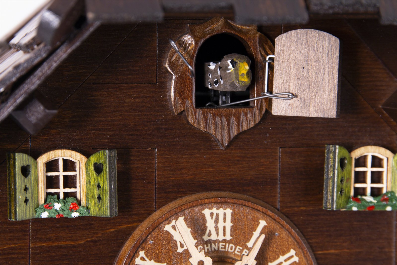 Kuckucksuhr Chalet-Stil 8-Tage-Uhrwerk 27cm von Anton Schneider