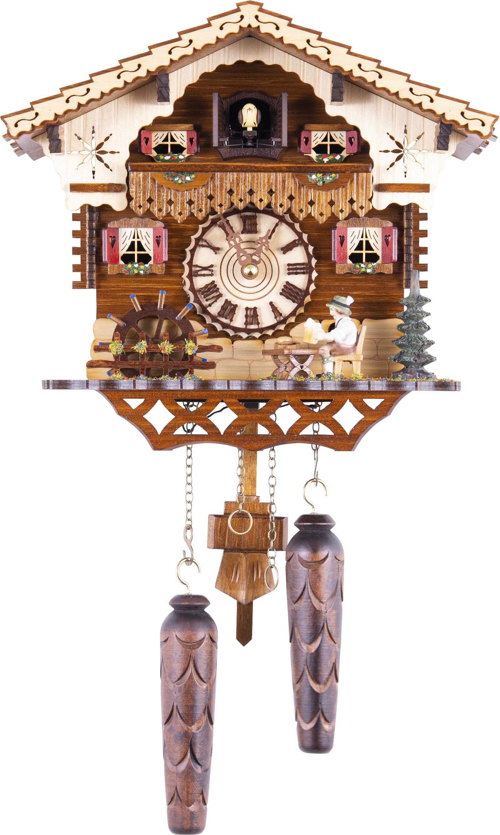 Cuckoo Clock Chalet Style Quartz Movement 25cm by Trenkle Uhren