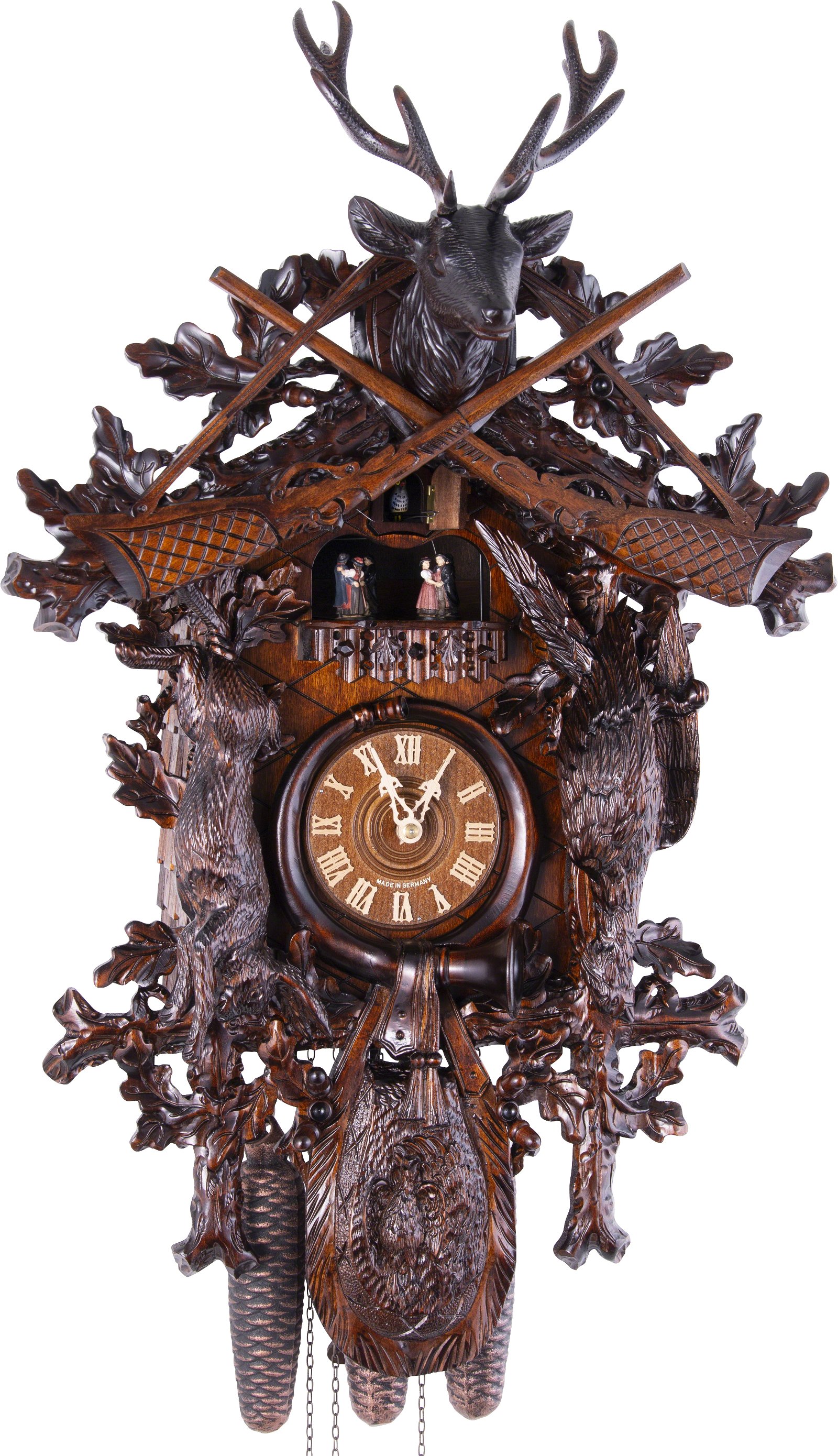 Orologio cucu tradizionale meccanismo settimanale 67cm di August Schwer