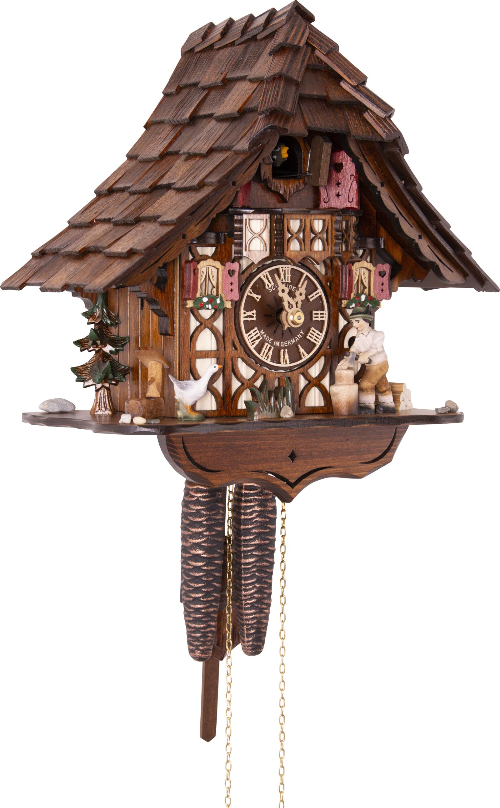 Cuckoo Clock Chalet Style 1 Day Movement 27cm by Anton Schneider