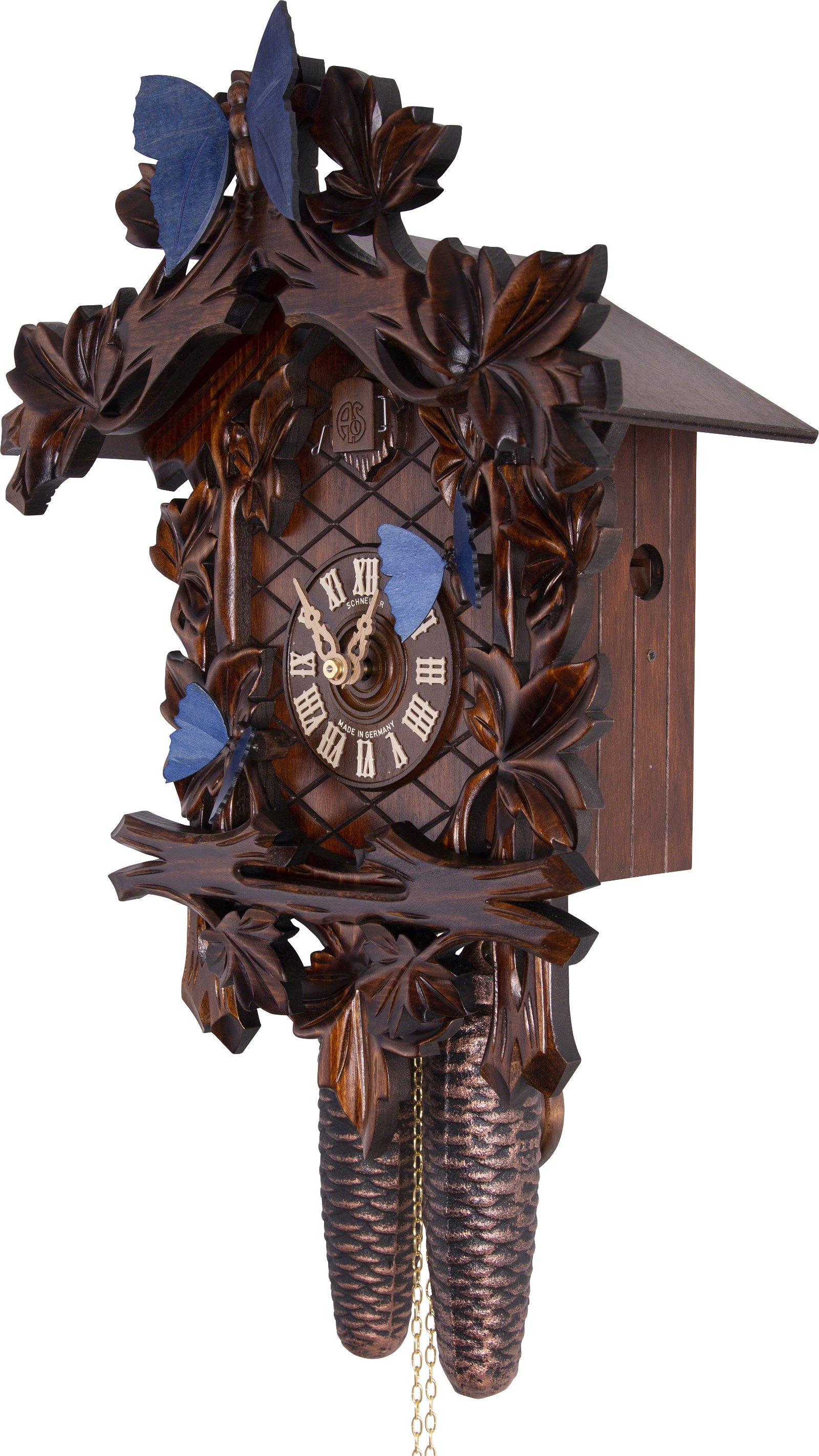 Reloj de cuco estilo “Madera tallada” movimiento mecánico de 8 días 40cm de Anton Schneider