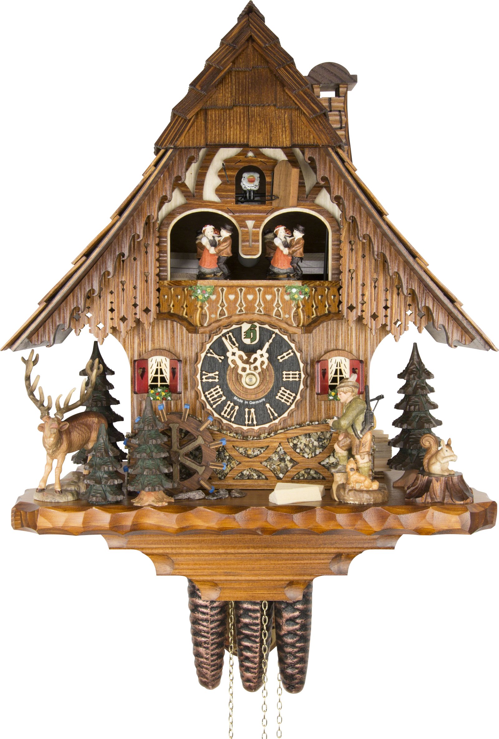 Cuckoo Clock Chalet Style 1 Day Movement 35cm by Hönes