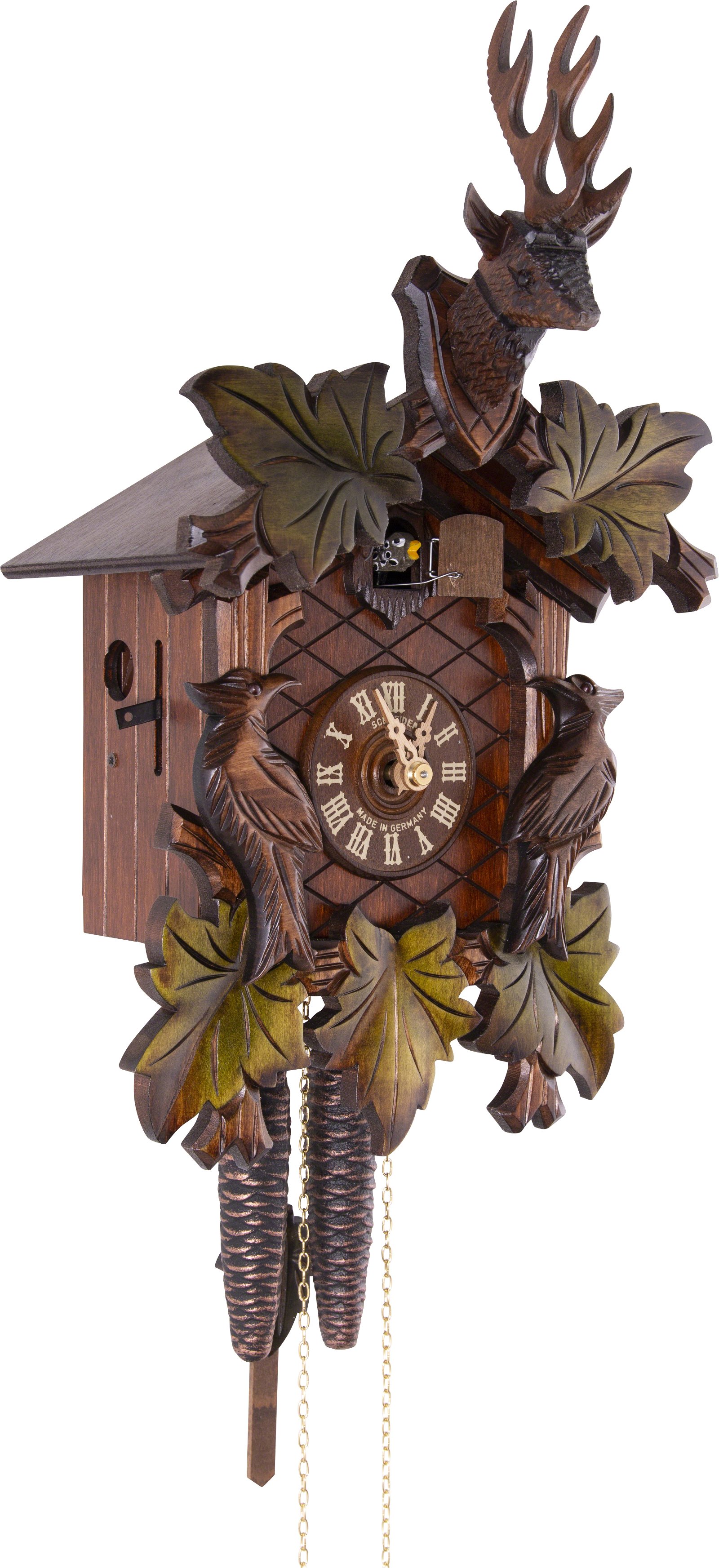 Orologio cucu tradizionale meccanismo giornaliero 38cm di Anton Schneider