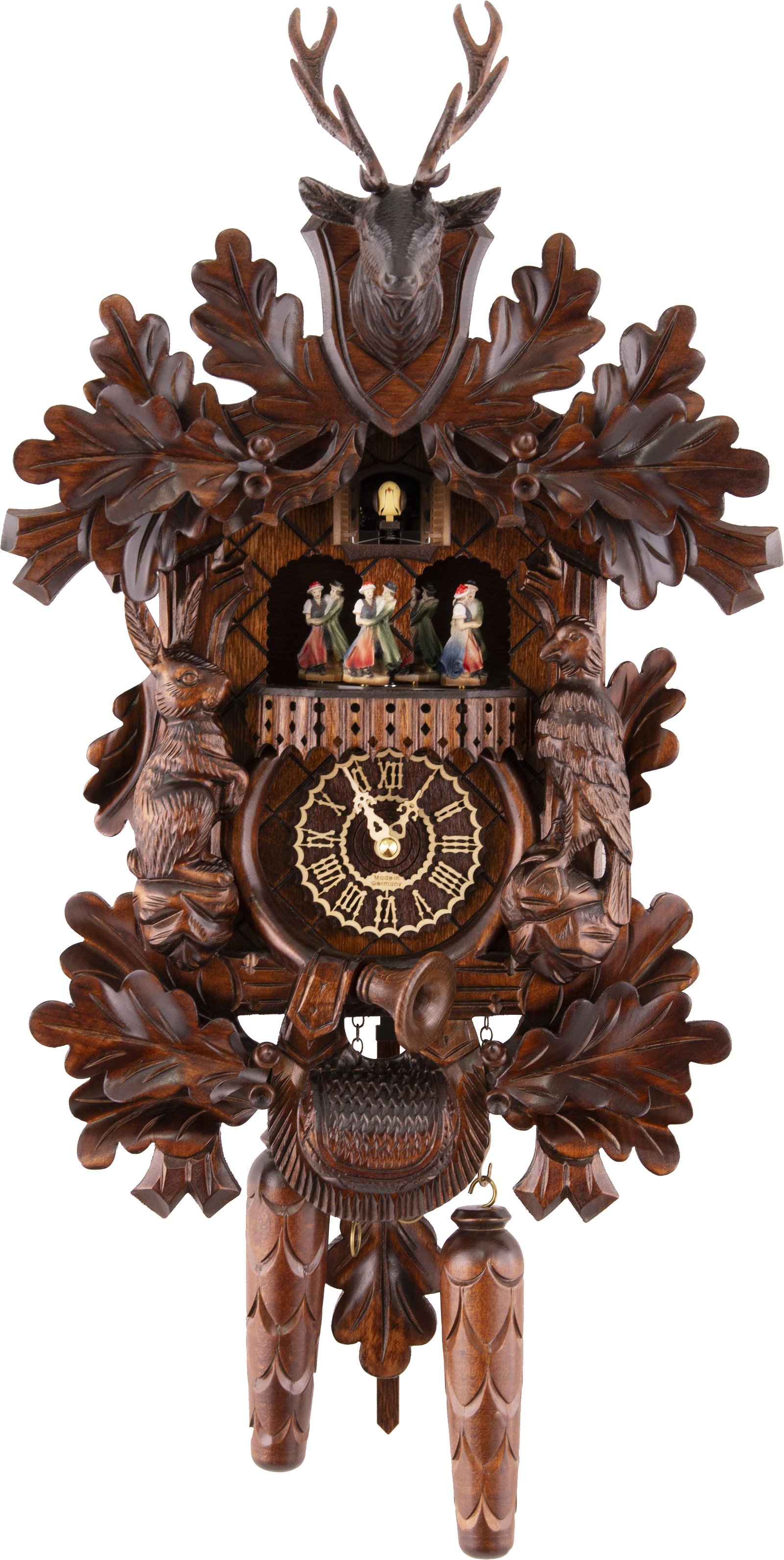 Horloge coucou traditionnelle mouvement à quartz 42cm de Trenkle Uhren