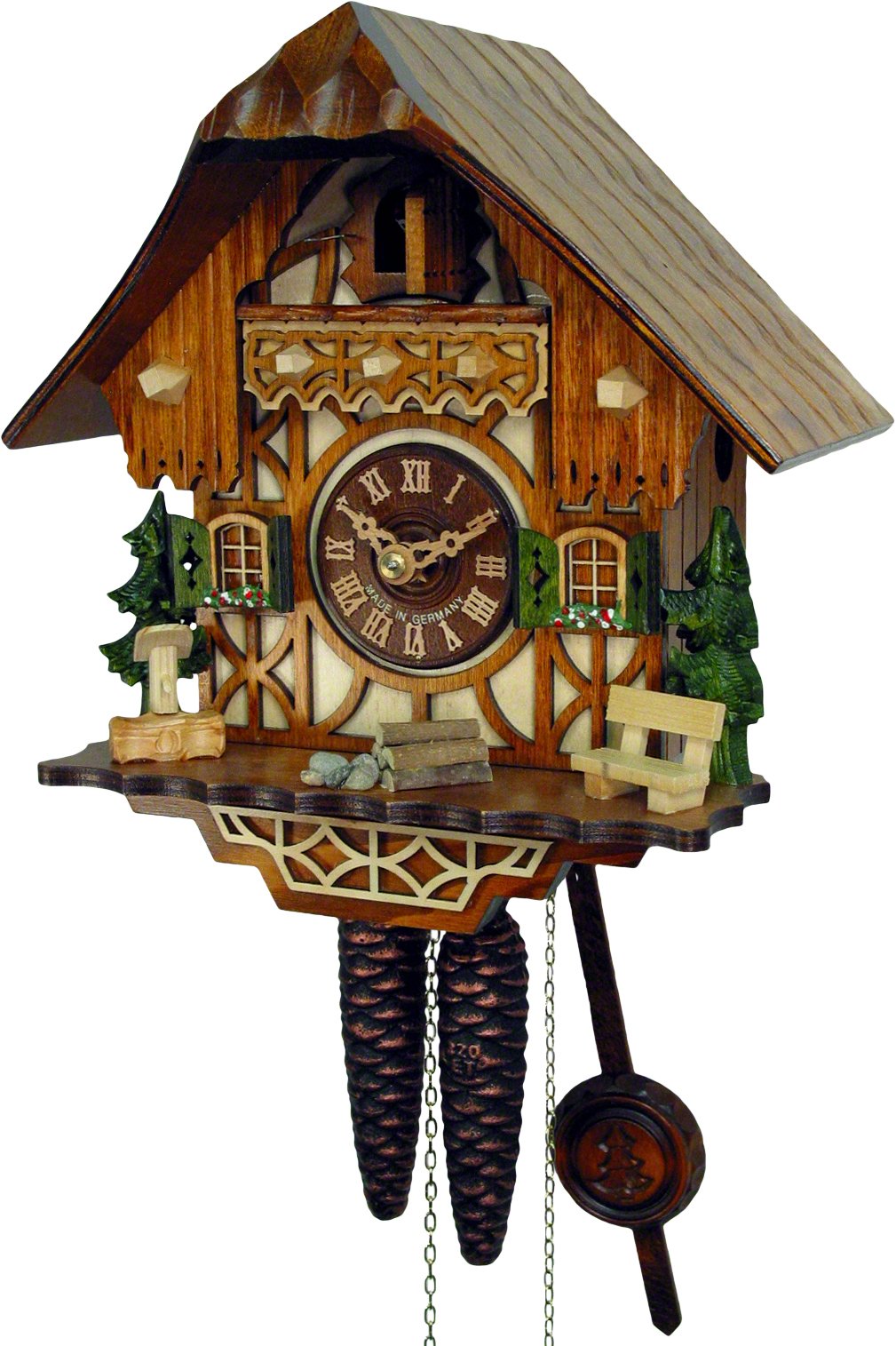 Cuckoo Clock Chalet Style 1 Day Movement 23cm by August Schwer