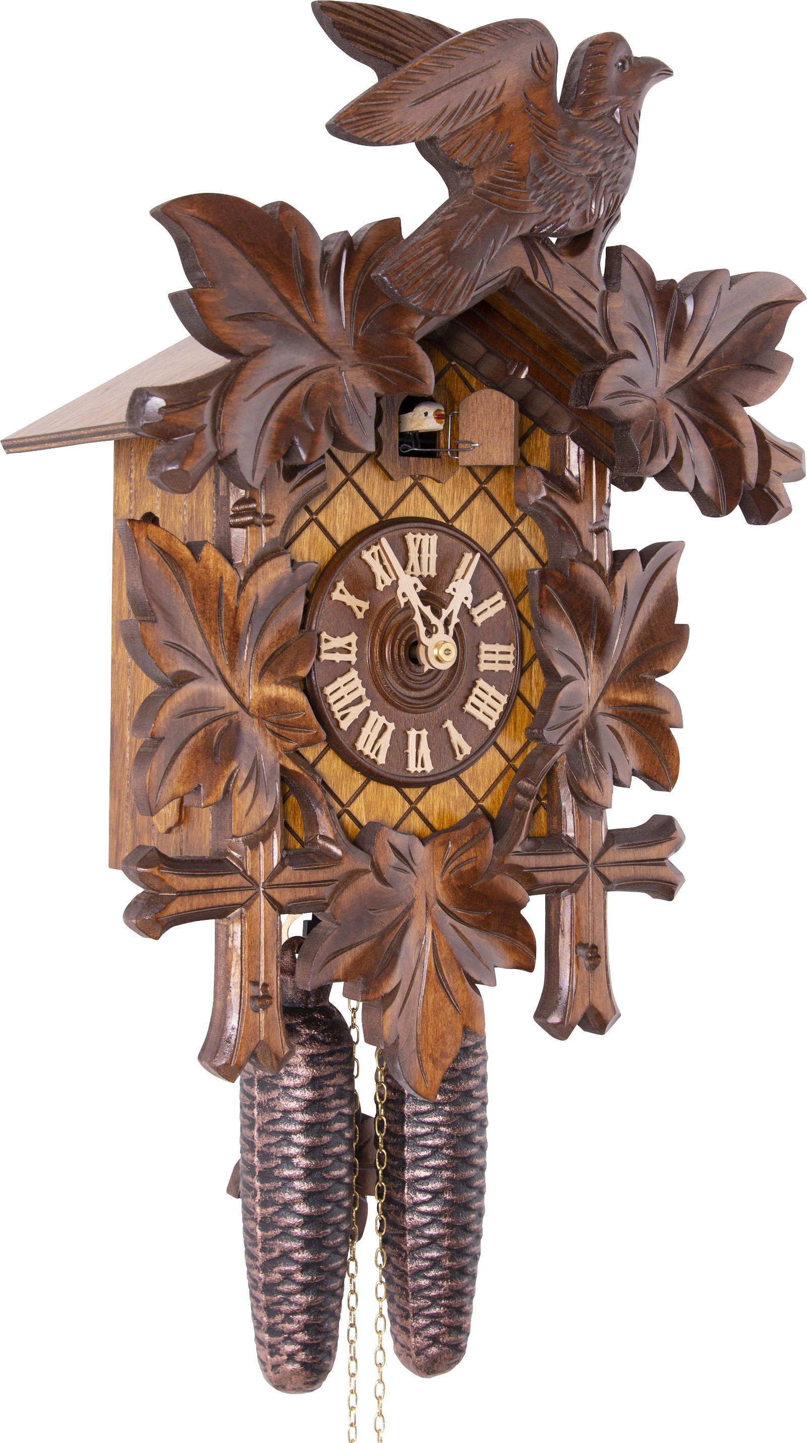 Reloj de cuco estilo “Madera tallada” movimiento mecánico de 8 días 40cm de Rombach & Haas