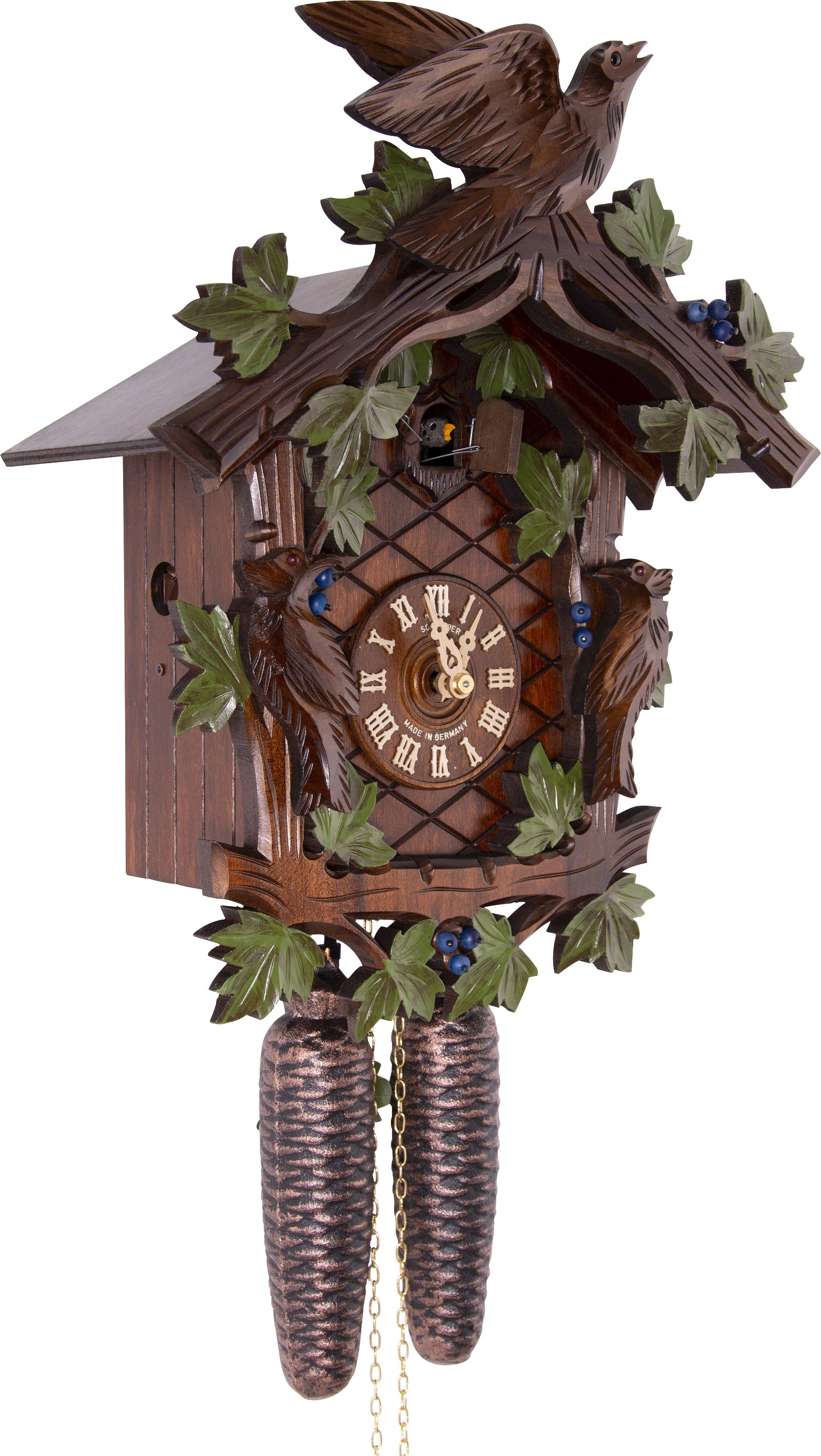 Cuckoo Clock Carved Style 8 Day Movement 32cm by Anton Schneider