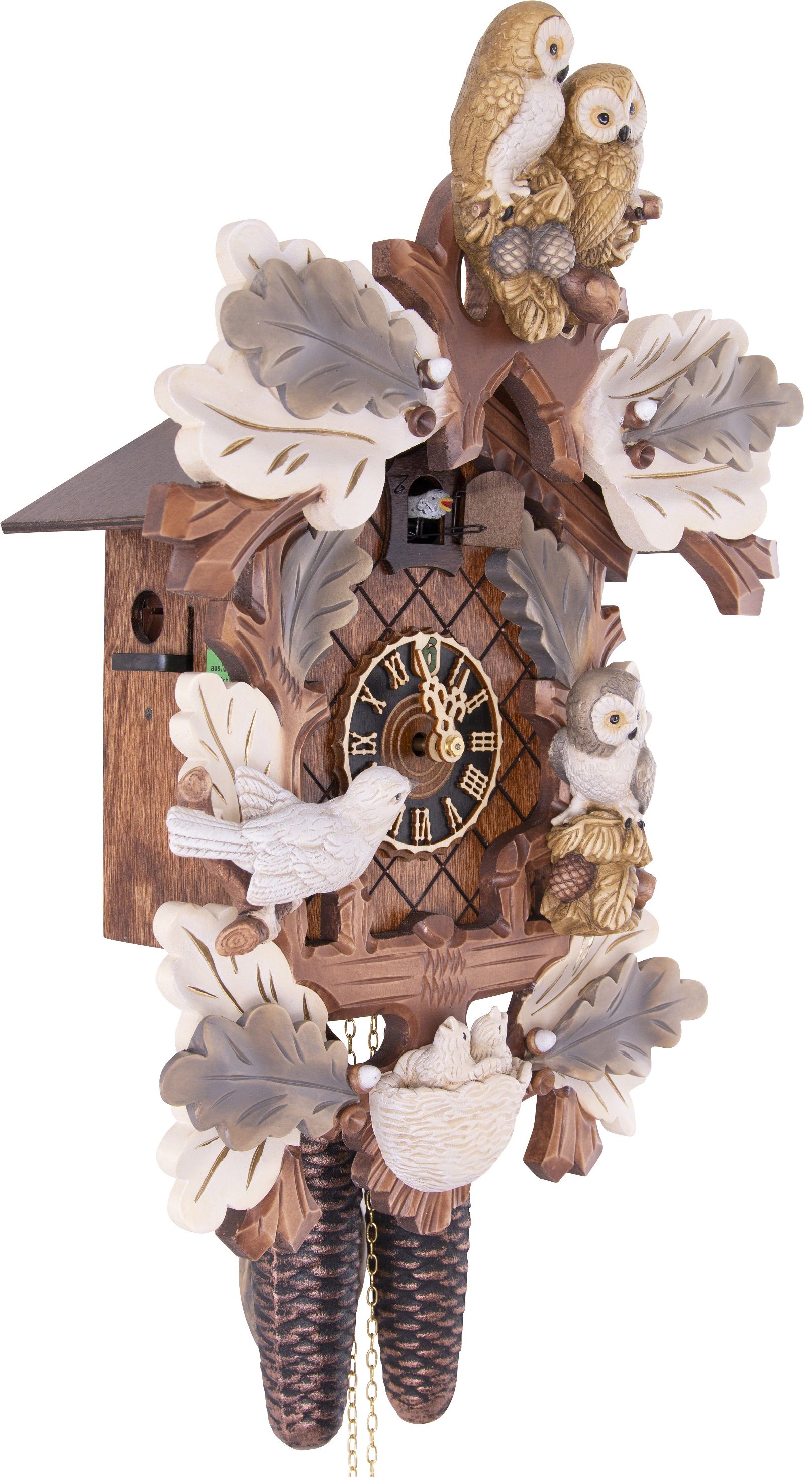 Cuckoo Clock Carved Style 8 Day Movement 46cm by Hönes