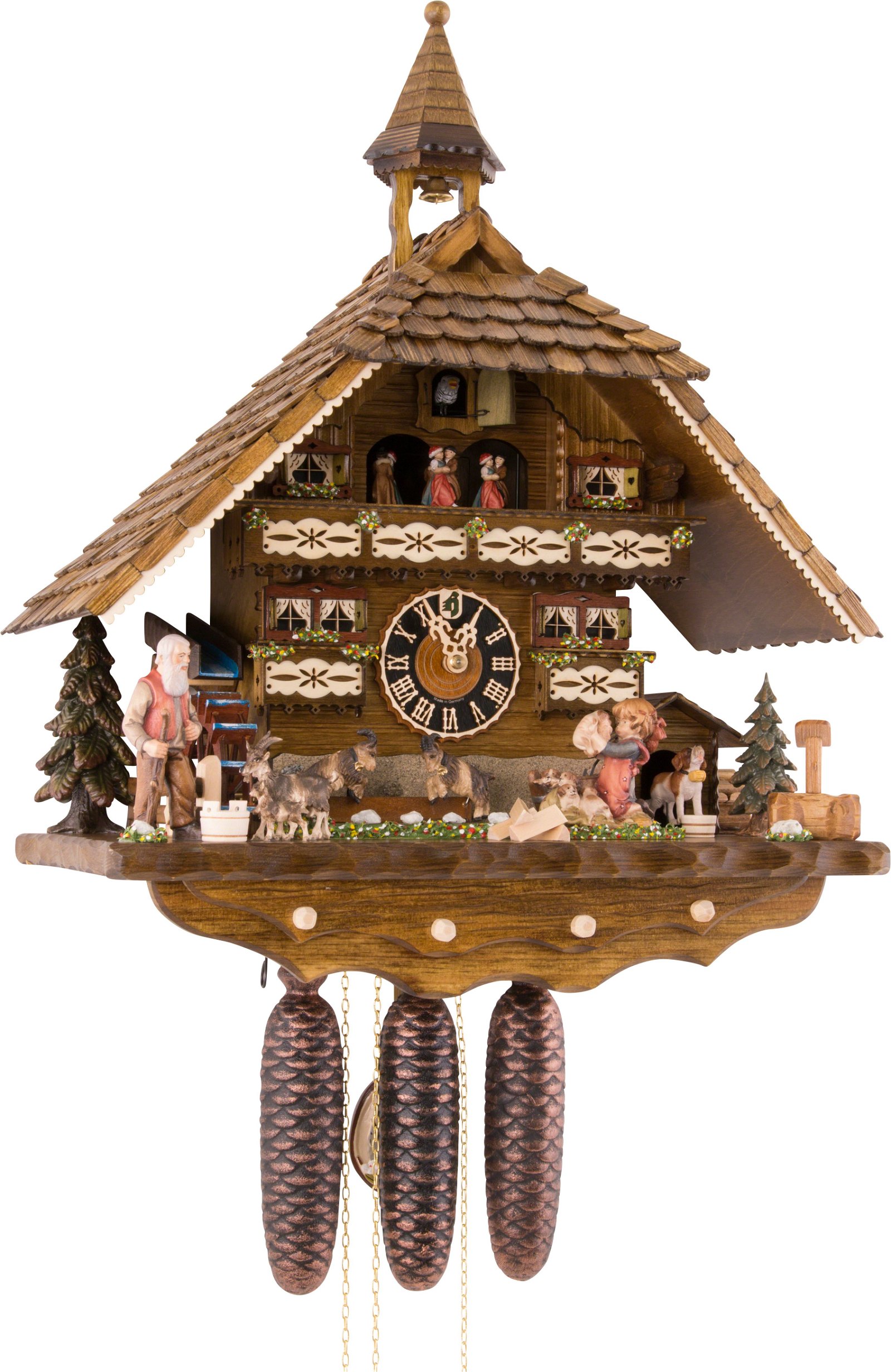 Cuckoo Clock Chalet Style 8 Day Movement 52cm by Hönes