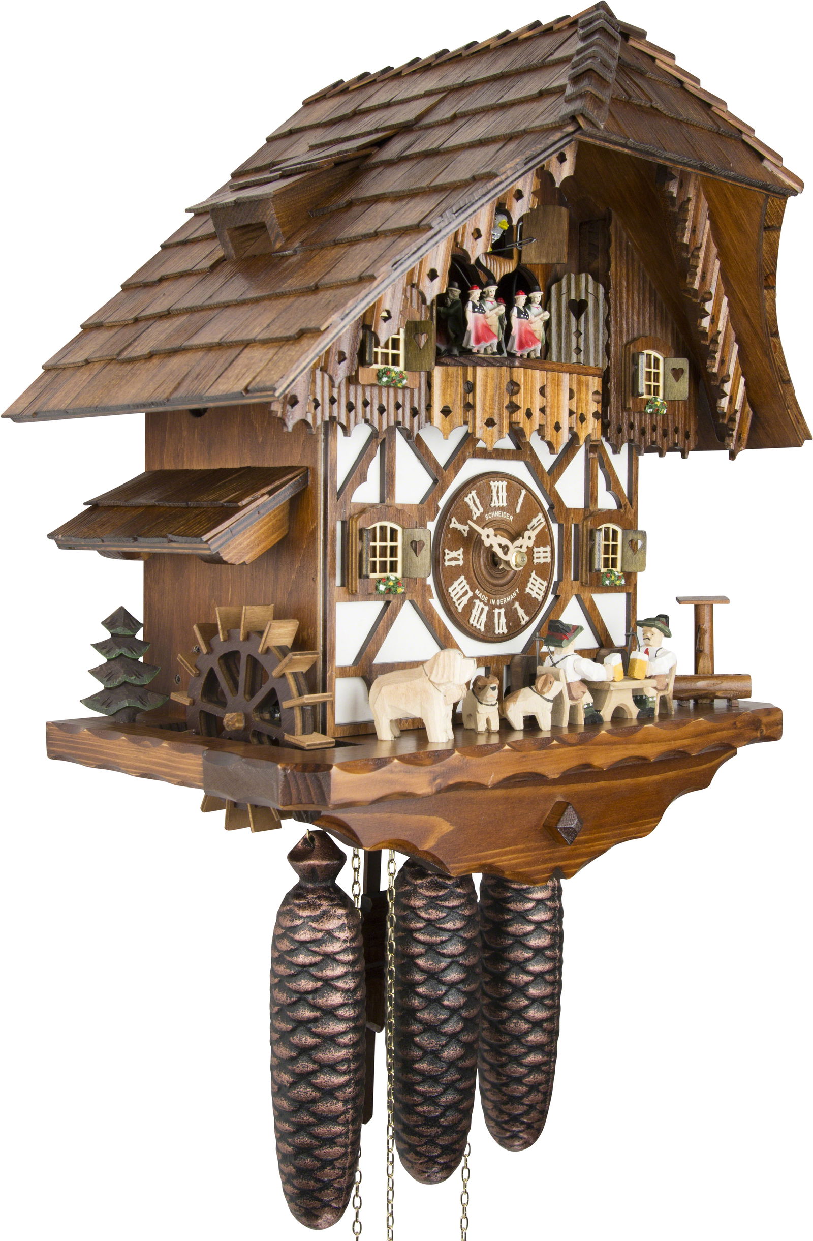 Kuckucksuhr Feierabend in Schwaben - 8-Tage Chalet 40cm - Anton Schneider