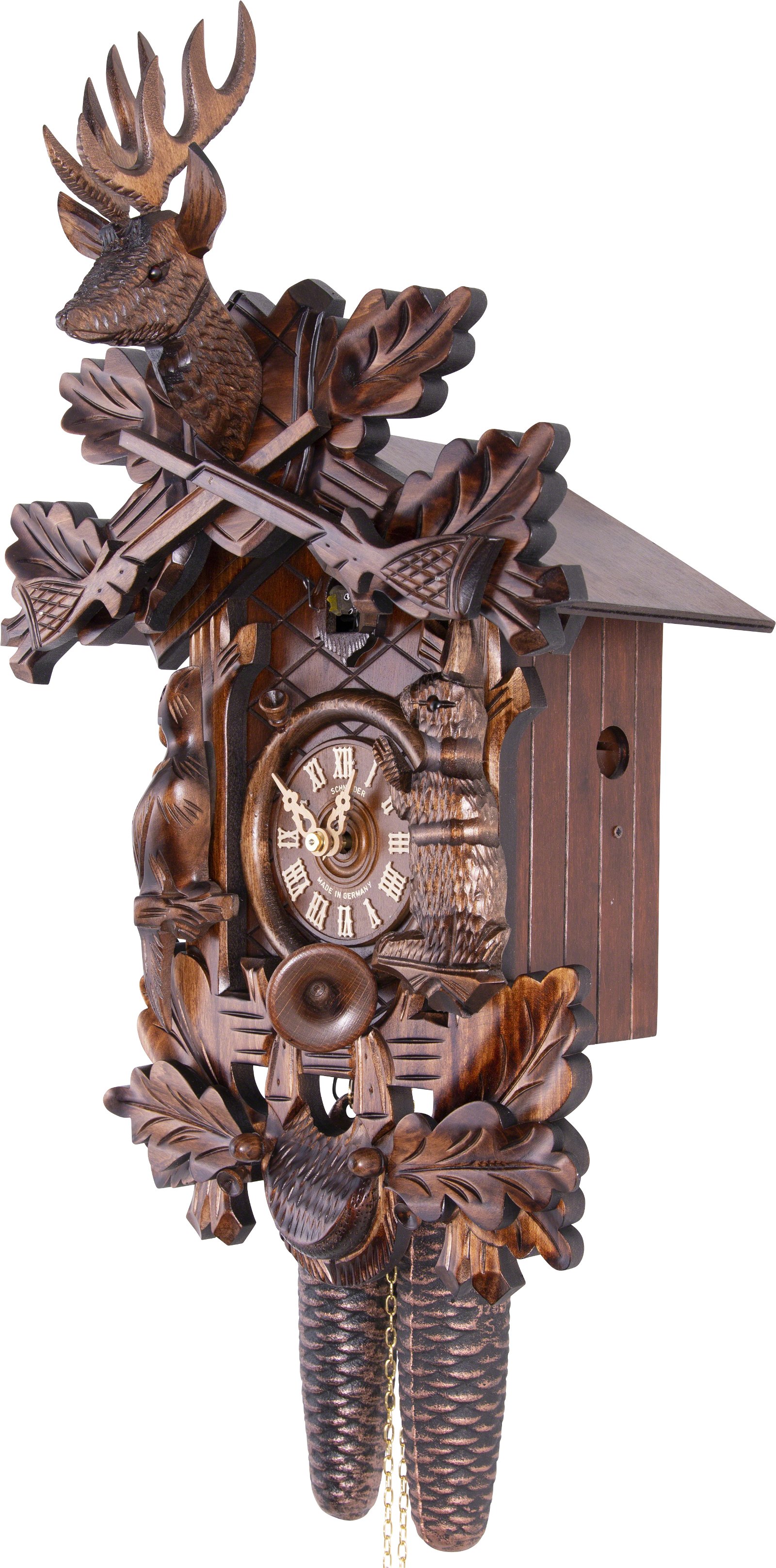Horloge coucou traditionnelle mouvement 8 jours 48cm de Anton Schneider