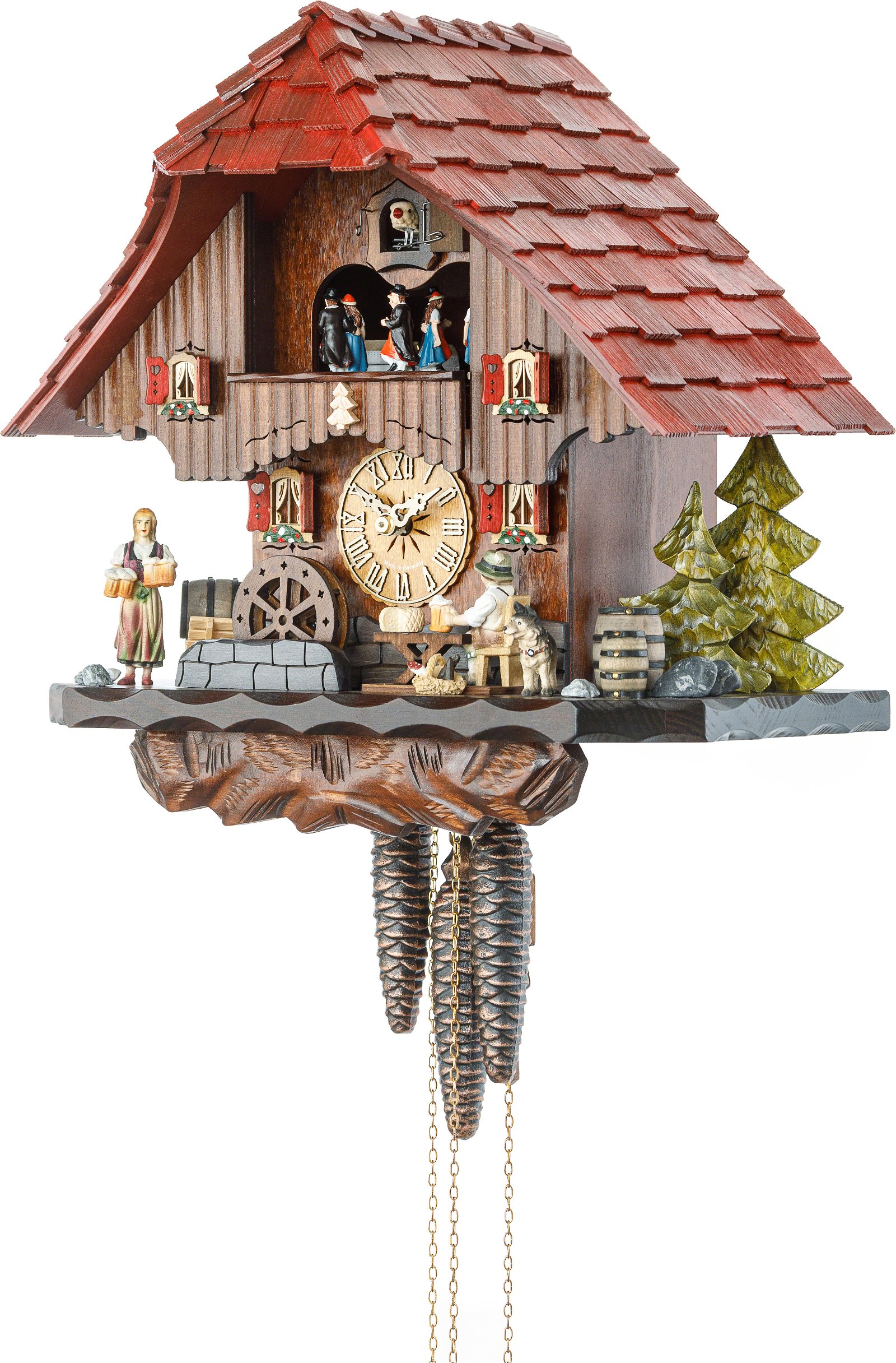 Cuckoo Clock Chalet Style 1 Day Movement 35cm by Hekas