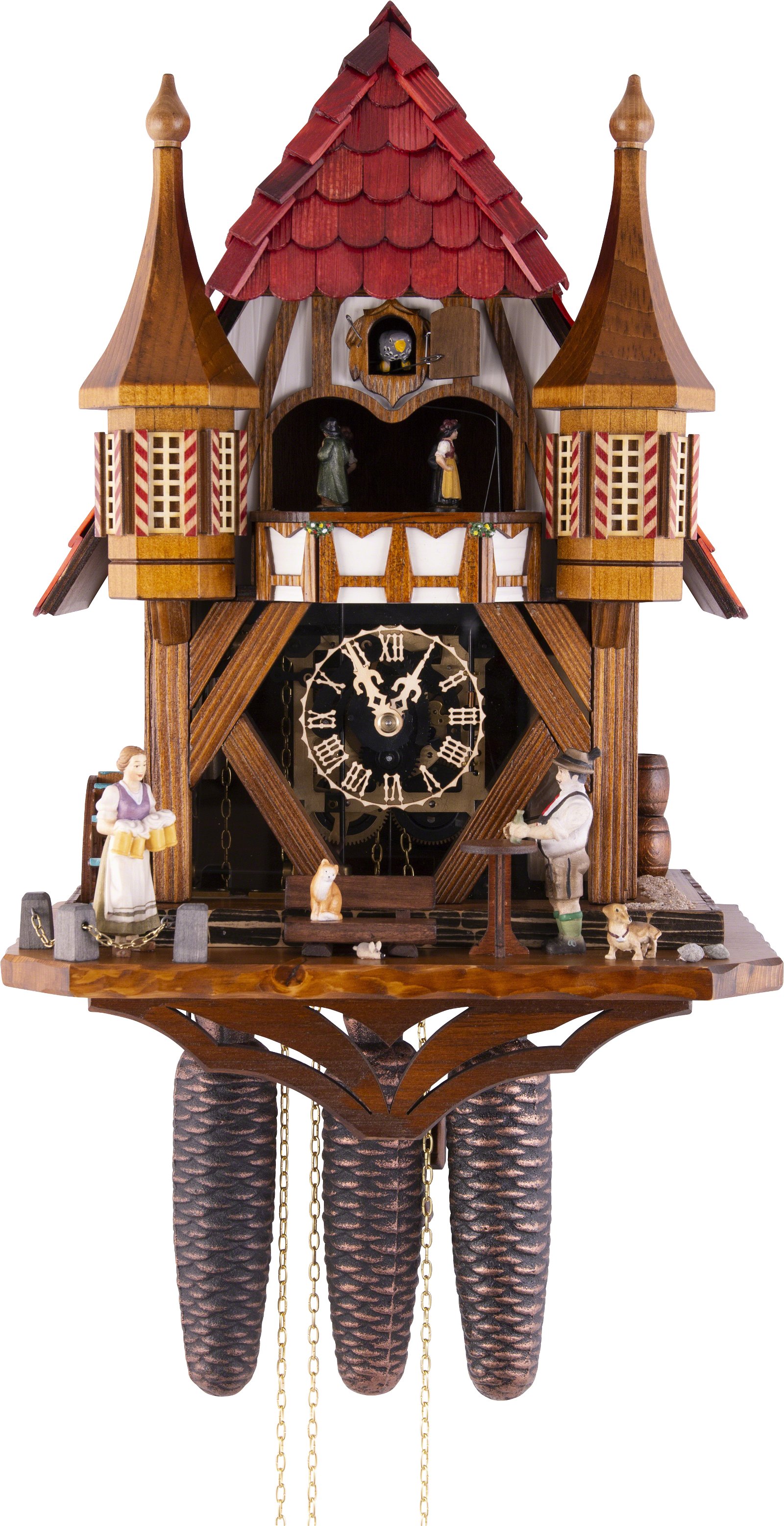 Reloj de cuco estilo “Chalet” movimiento mecánico de 8 días 45cm de Anton Schneider