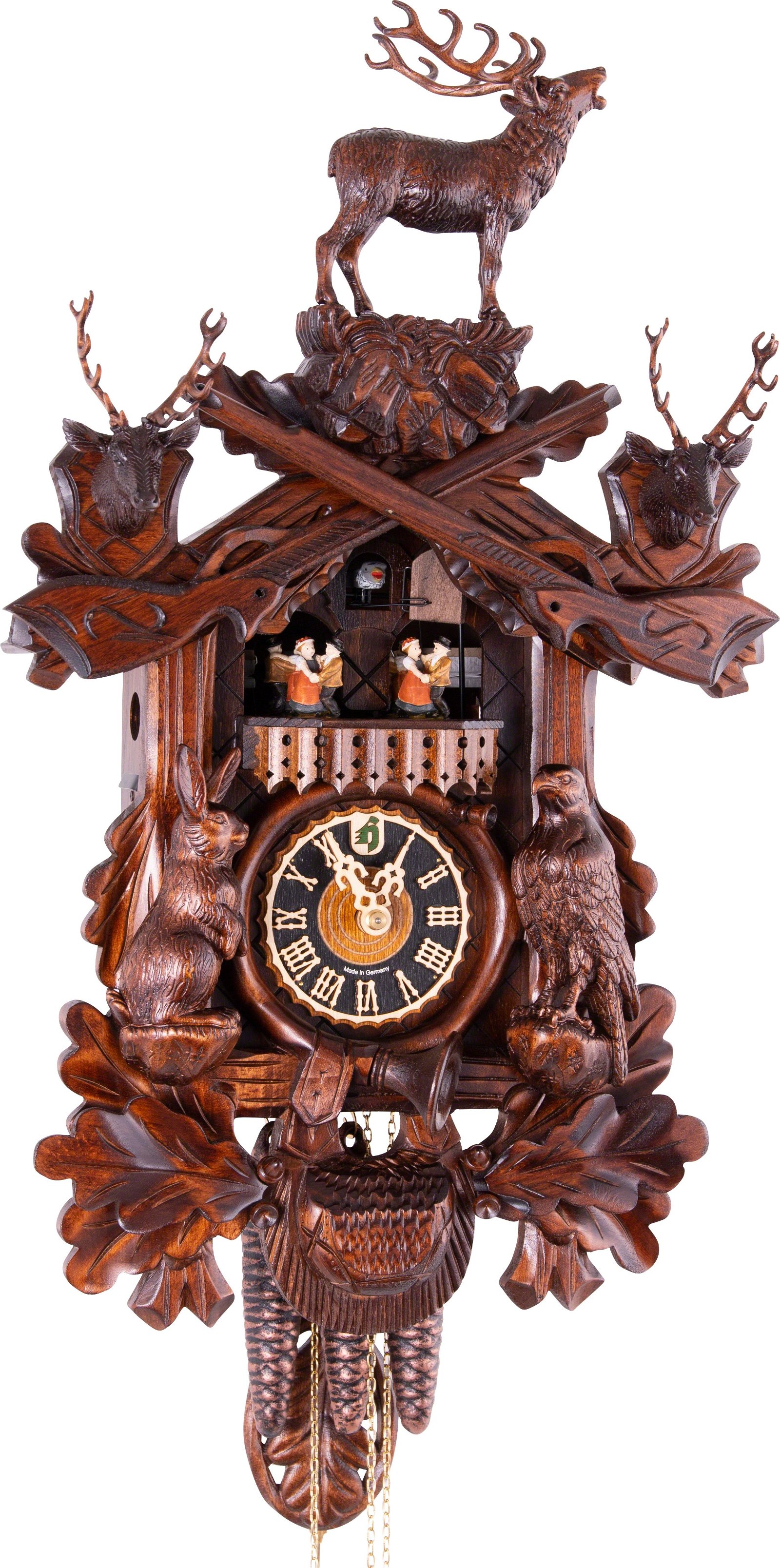 Cuckoo Clock Carved Style 1 Day Movement 50cm by Hönes