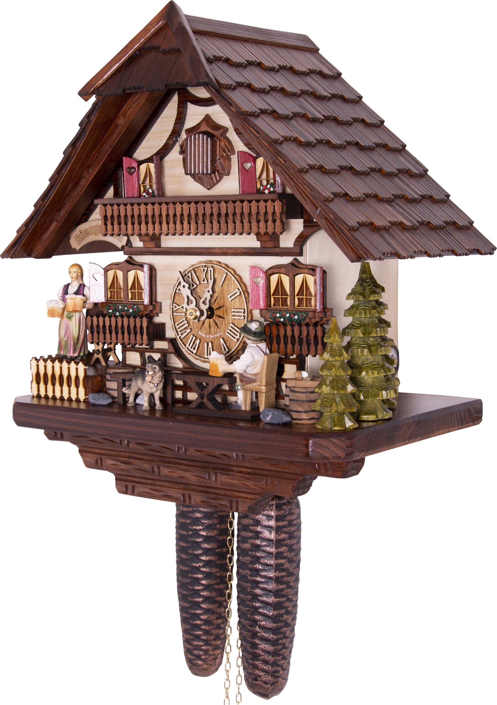 Cuckoo Clock Chalet Style 8 Day Movement 33cm by Hekas