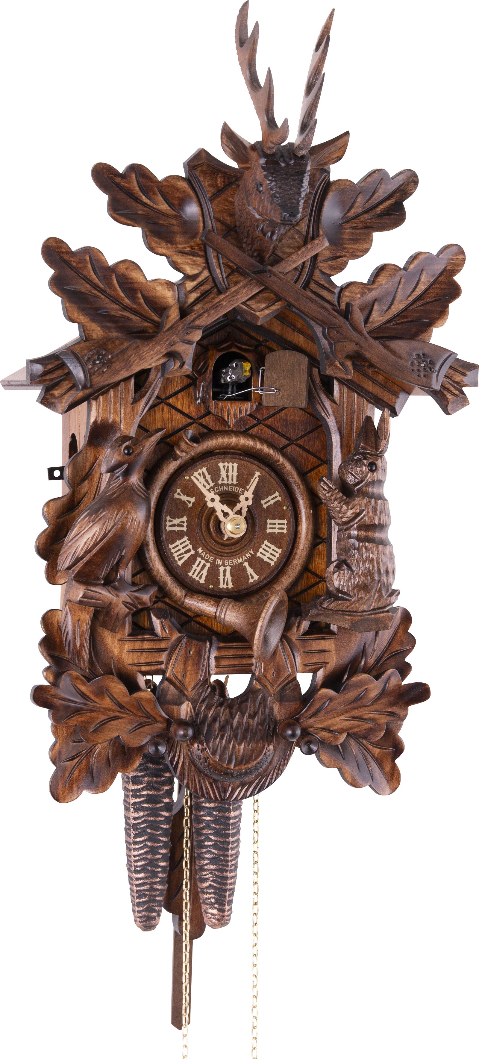 Orologio cucu tradizionale meccanismo giornaliero 40cm di Anton Schneider
