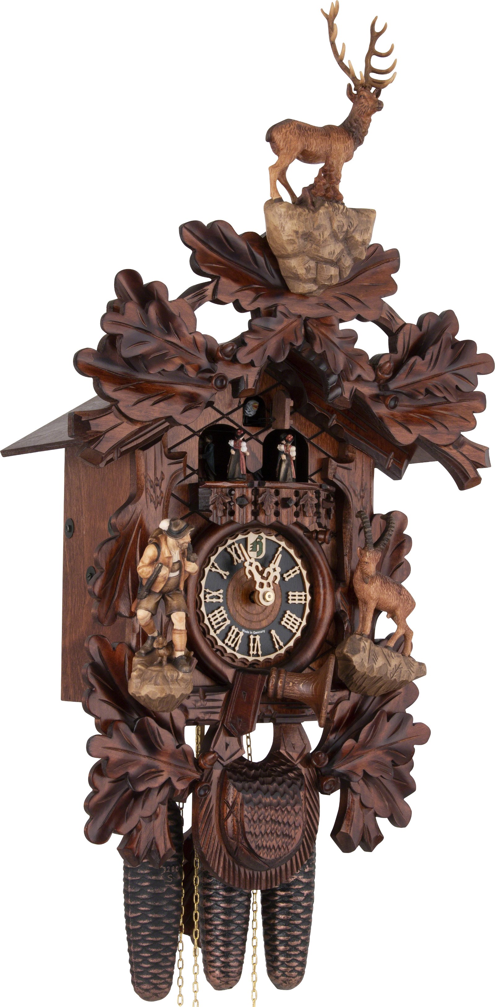 Horloge coucou traditionnelle mouvement 8 jours 62cm de Hönes