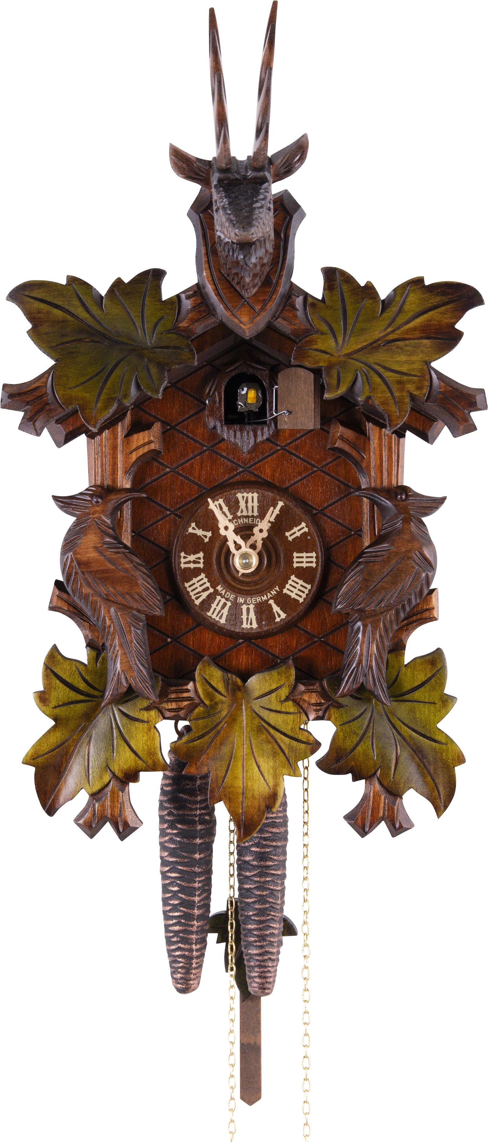 Orologio cucu tradizionale meccanismo giornaliero 38cm di Anton Schneider