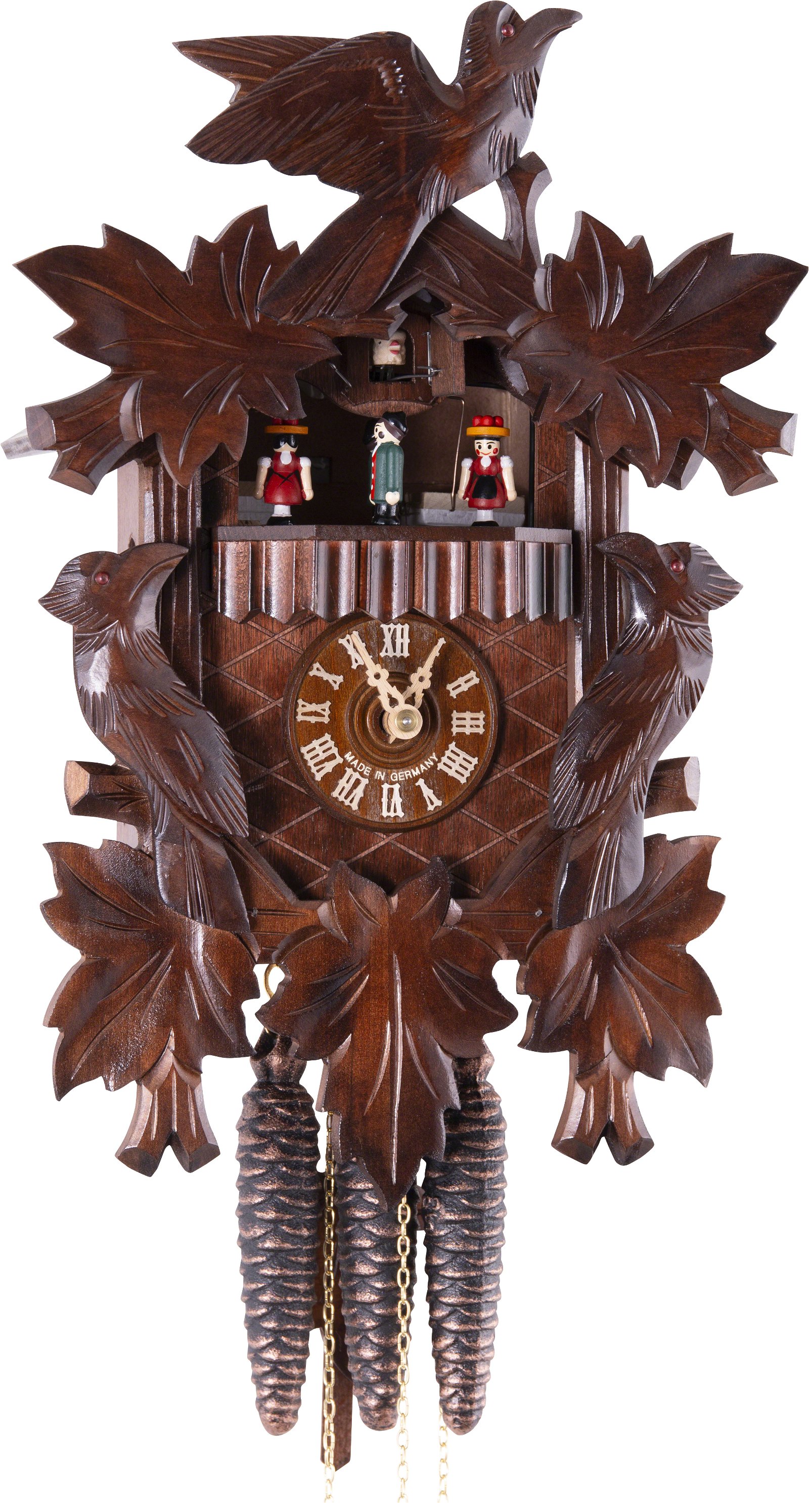 Cuckoo Clock Carved Style 1 Day Movement 36cm by Hekas